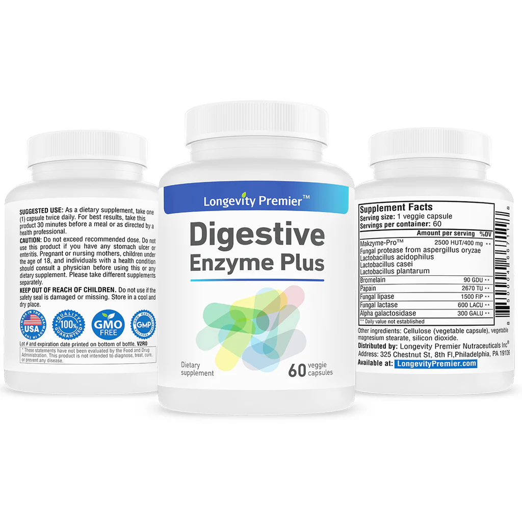 Longevity Premier Digestive Enzymes Plus Capsule