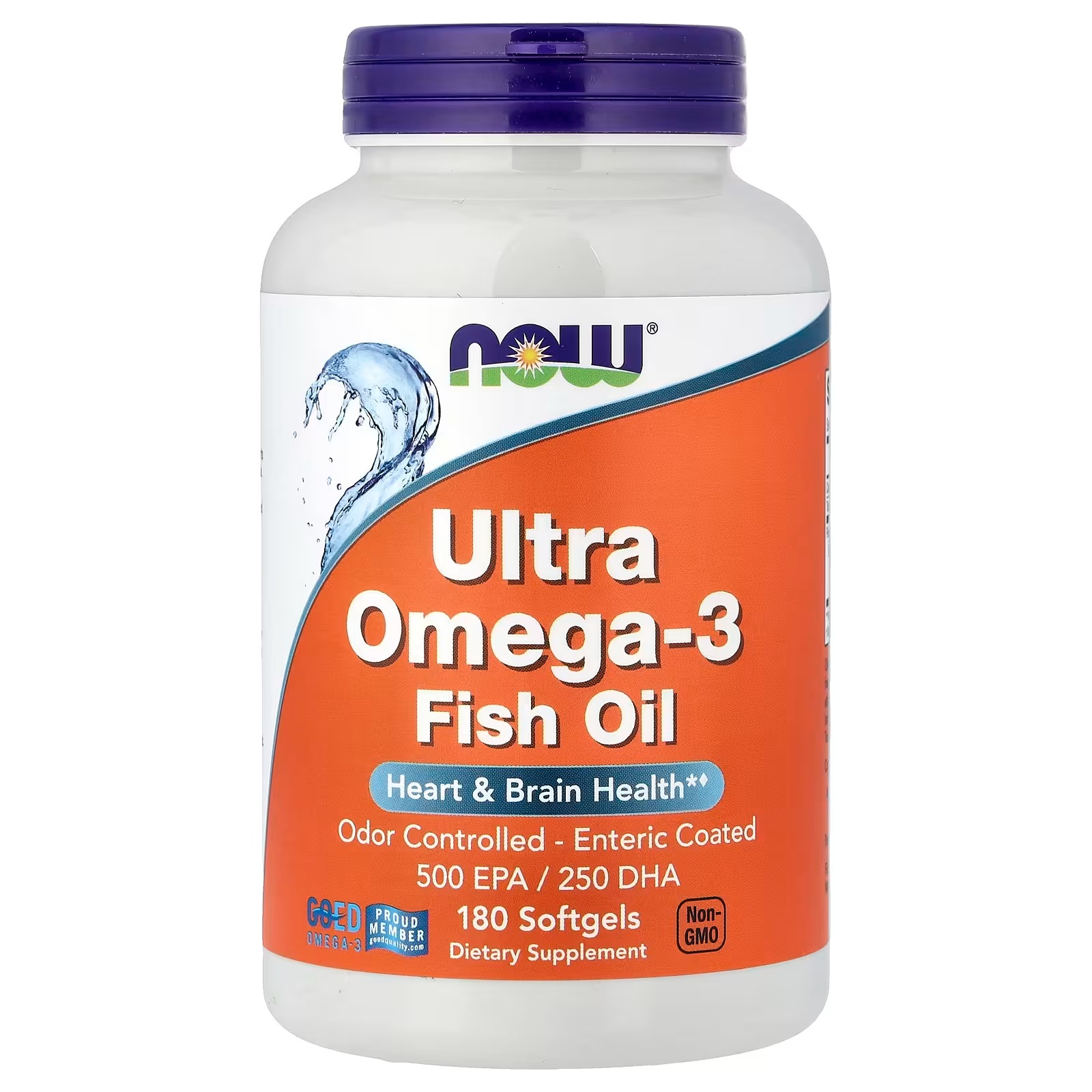 Now Foods Ultra Omega-3 Fish Oil Heart & Brain Health 180 Softgels
