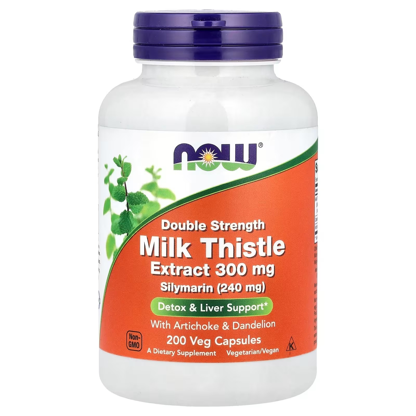NOW Foods Milk Thistle Extract 300 mg Detox & Liver Support 200 Capsules