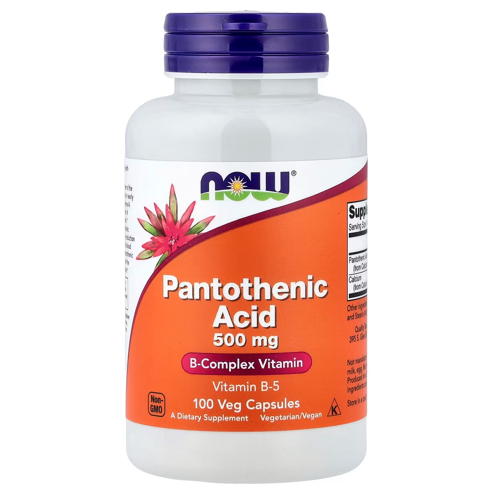 NOW Foods Pantothenic Acid 500 mg 100  Capsules