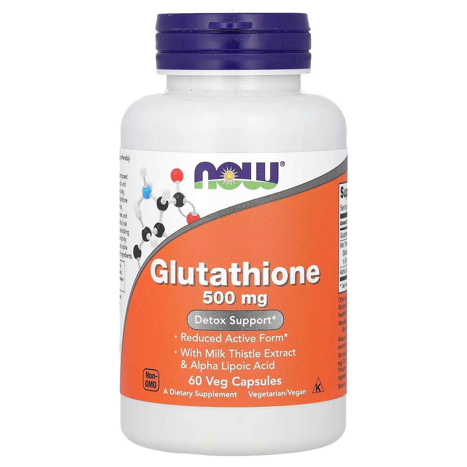 NOW Foods Glutathione With Milk Thistle Extract & Alpha Lipoic Acid 60