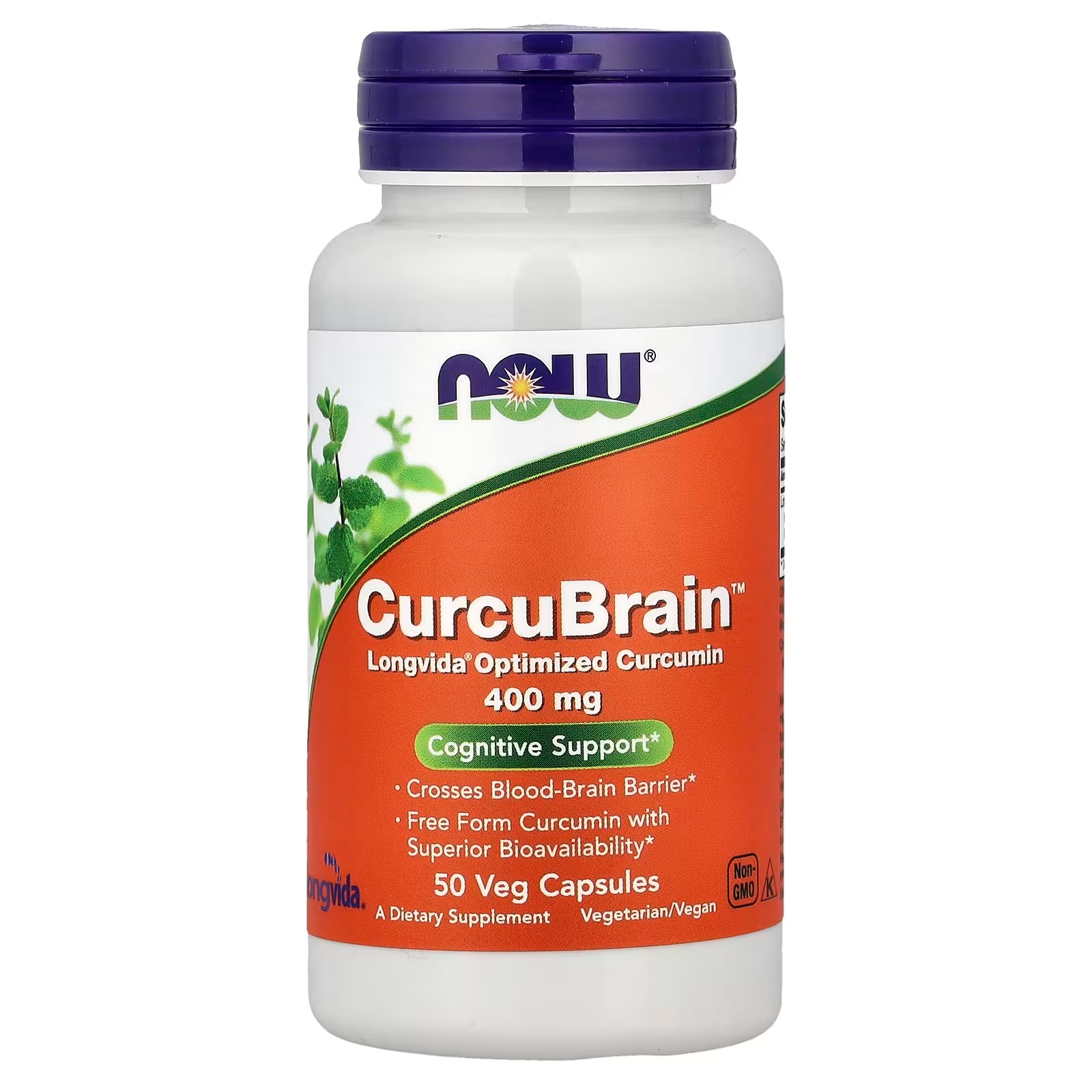 NOW Foods CurcuBrain™ 400 mg Cognitive Support 50 Capsules