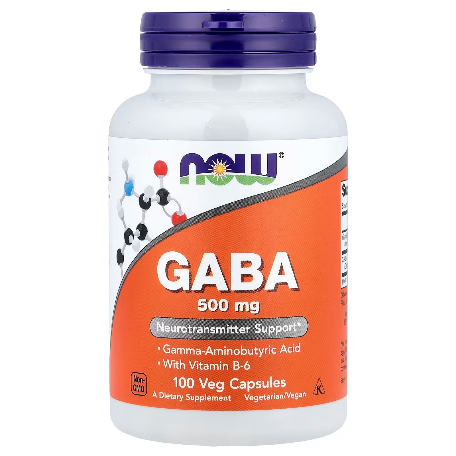 NOW Foods GABA Gamma-Aminobutyric Acid 100 Capsules
