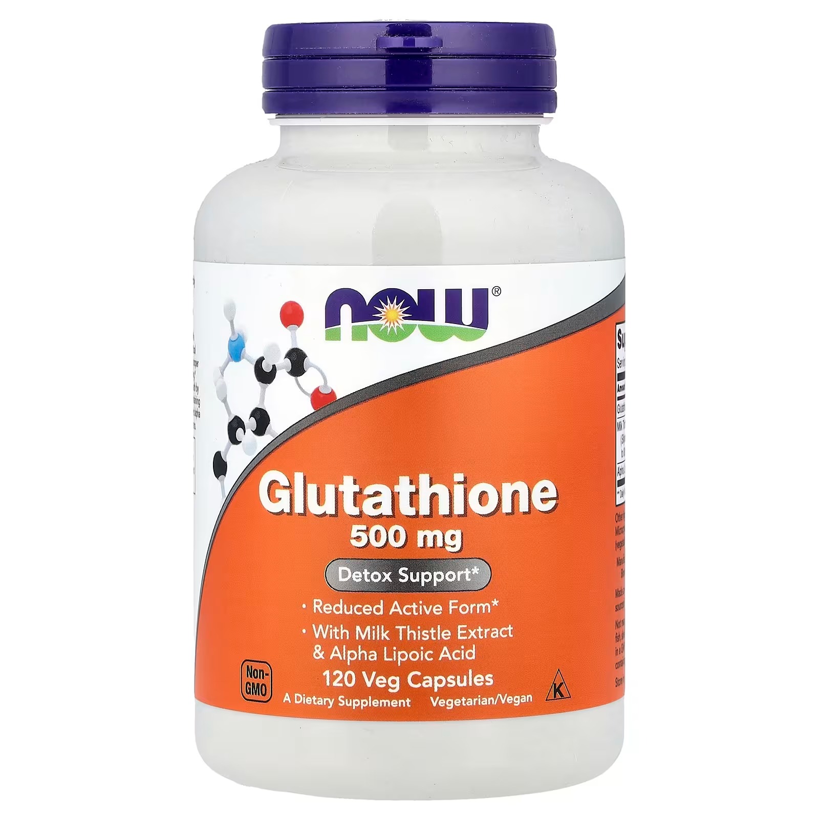 NOW Foods Glutathione 500 mg Detox Support 120  Capsules