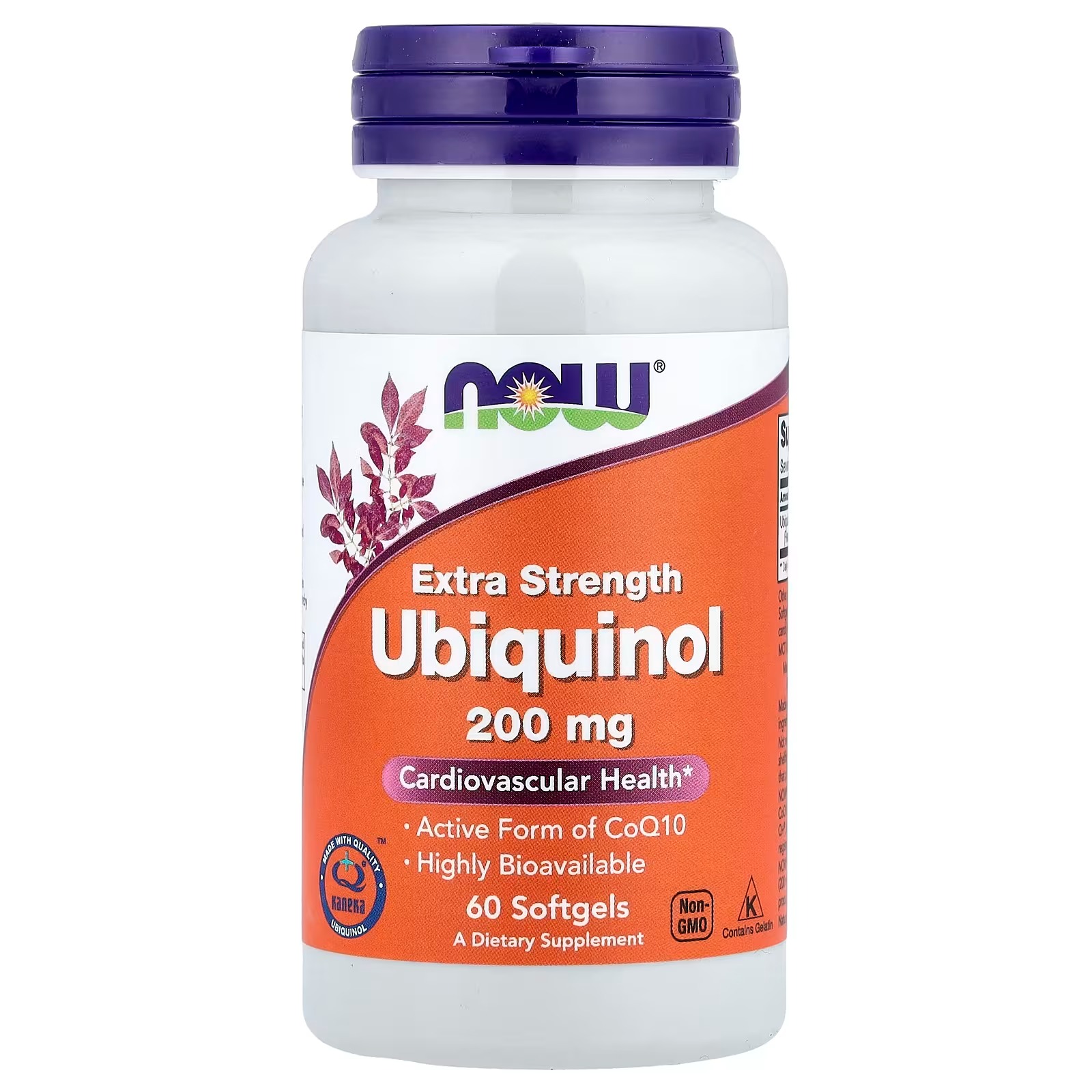 NOW Foods Ubiquinol 200 mg Active Form of CoQ10 60 Softgels