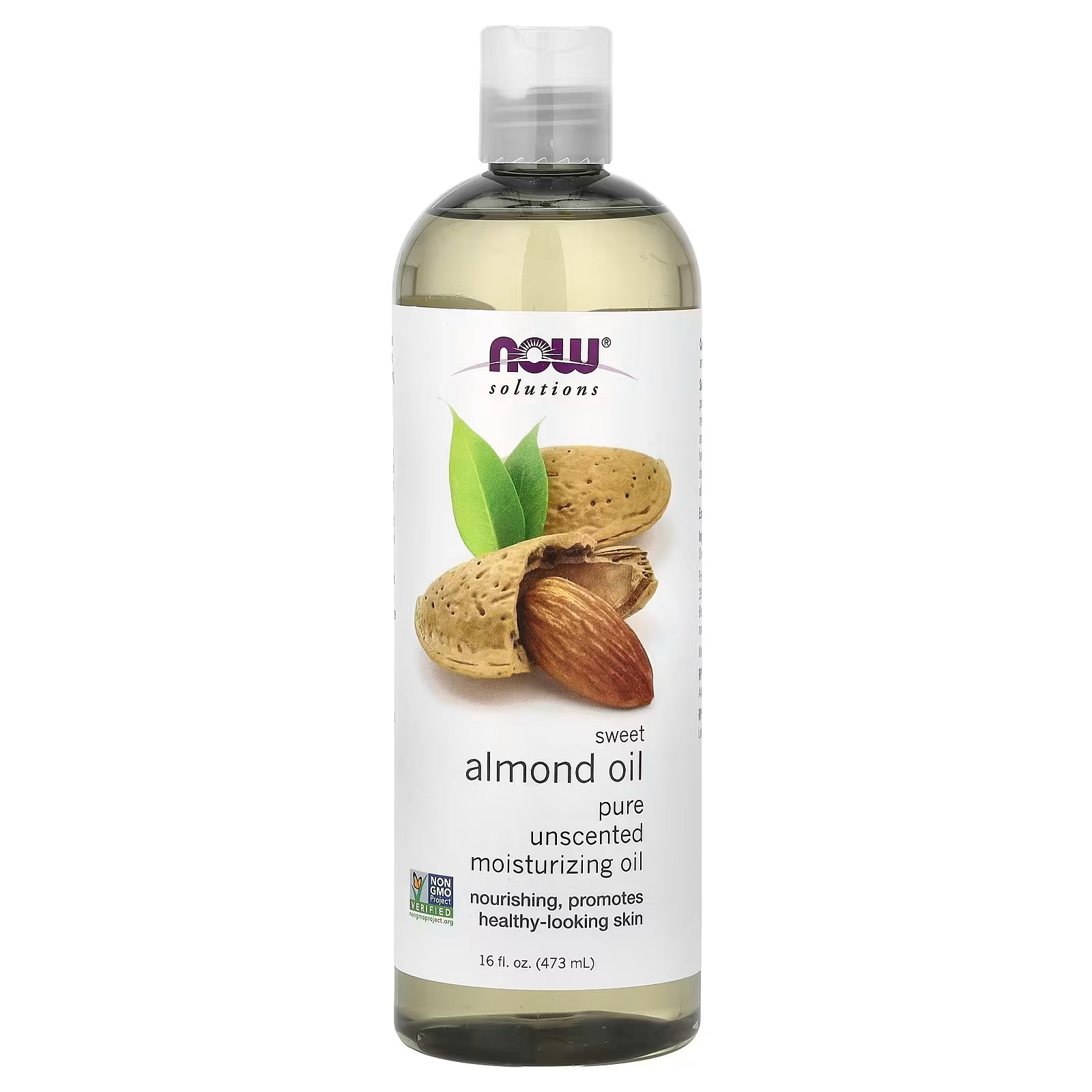 NOW Foods Solutions Sweet Almond Oil Pure Moisturizing Oil  473 ml