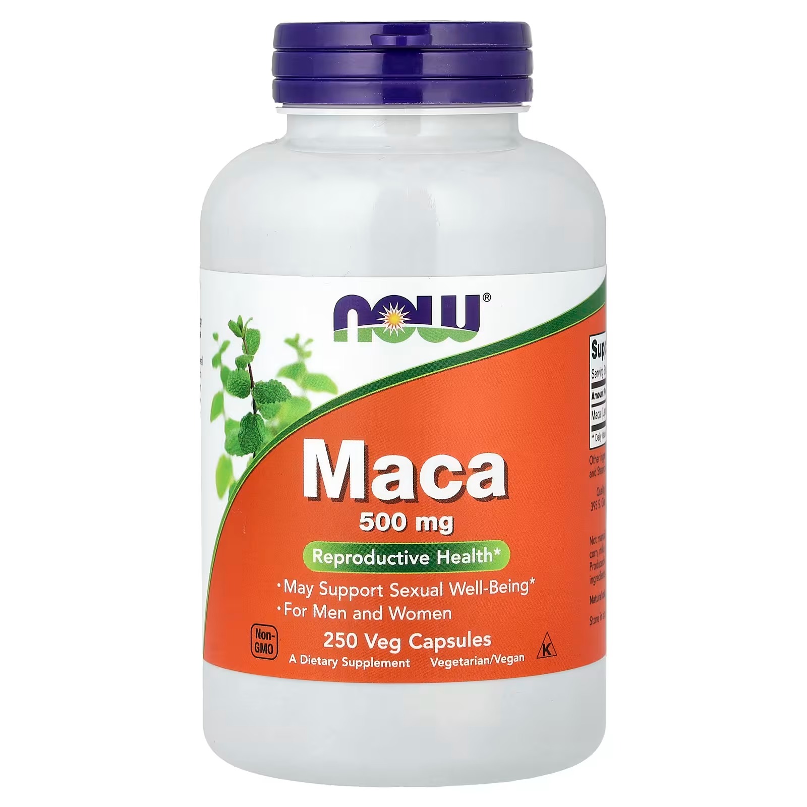 NOW Foods Maca, 500 mg Reproductive Health 250 Capsules