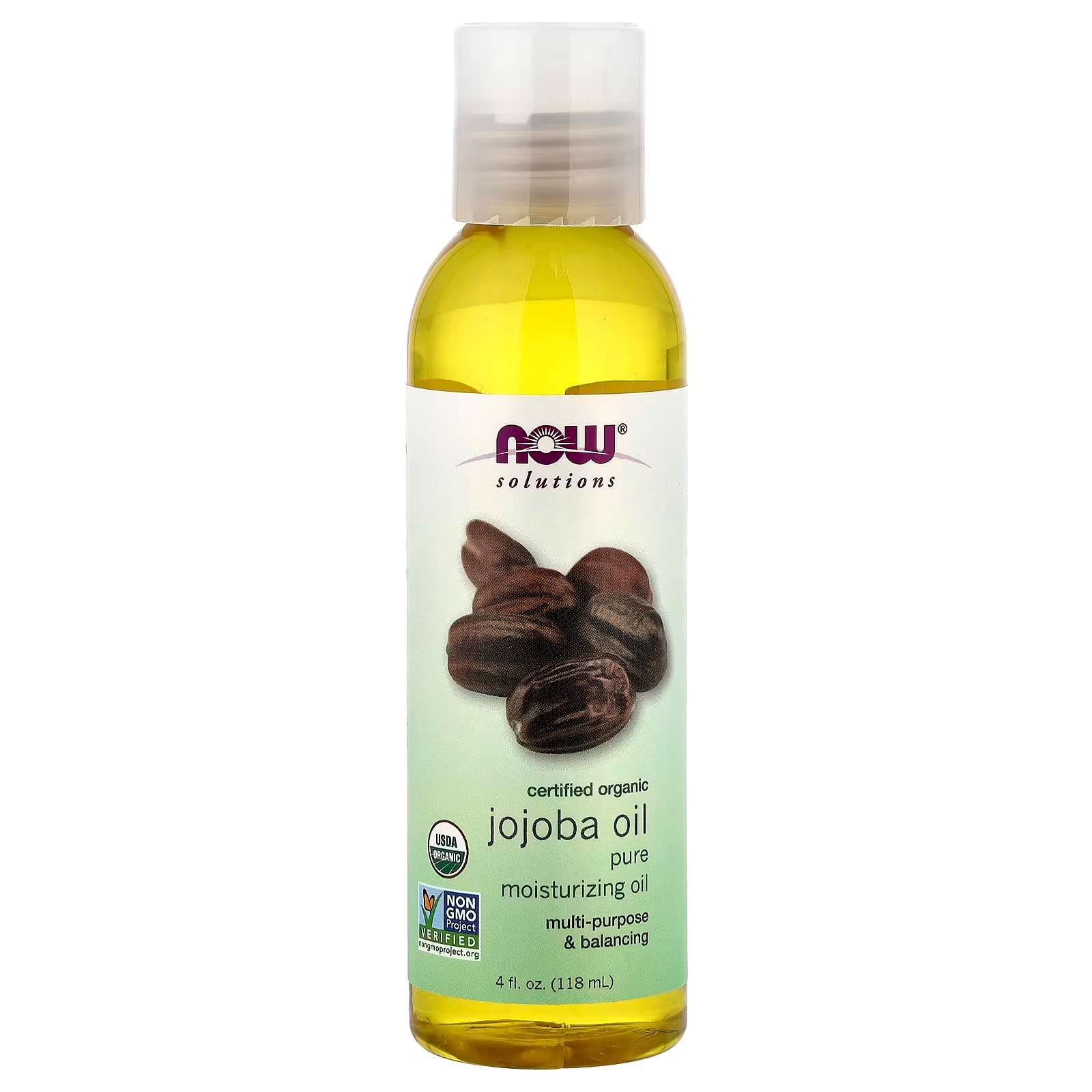 NOW Foods Solutions Certified Organic Jojoba Oil 118 ml