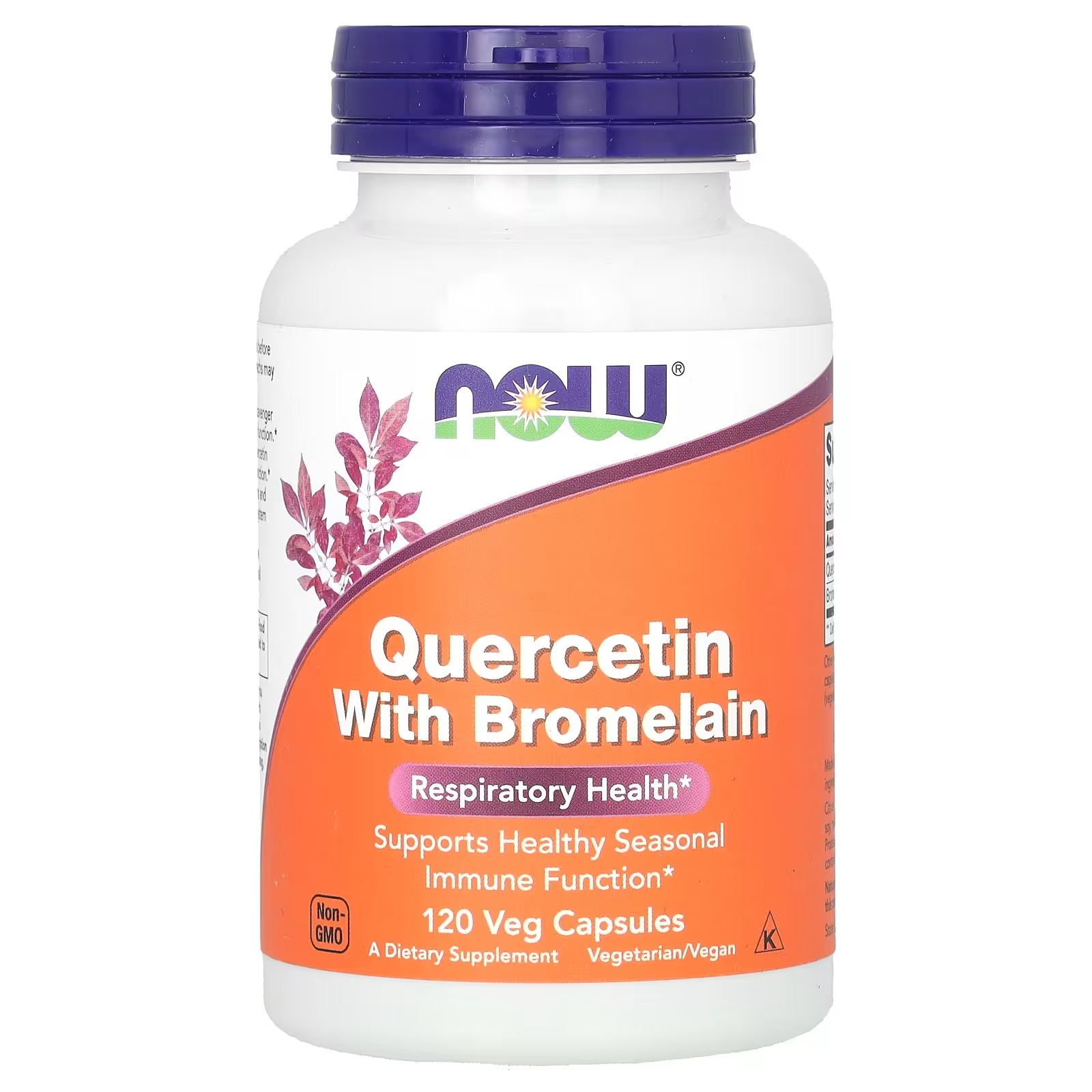 NOW Foods Quercetin with Bromelain Respiratory Health 120 Capsules