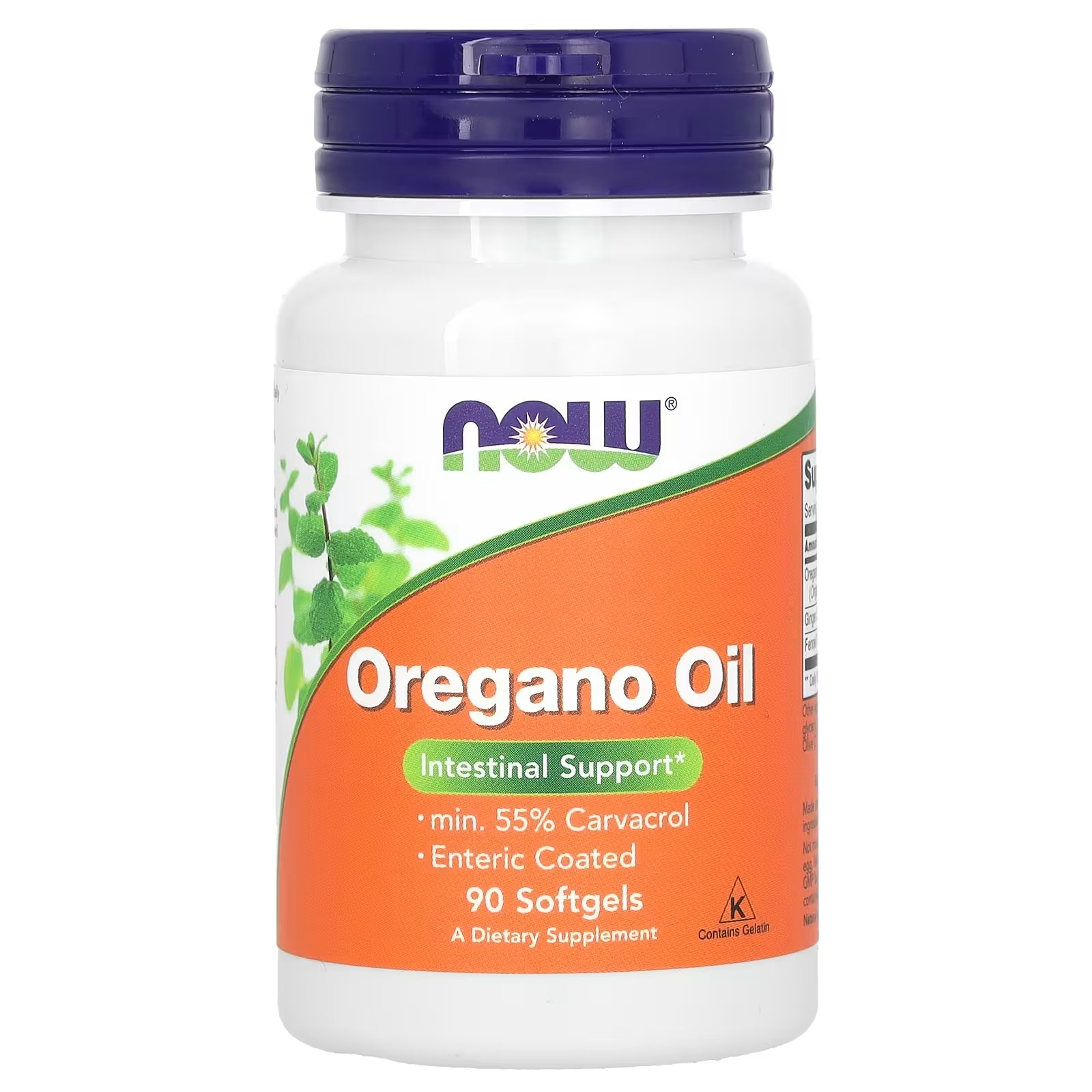 NOW Foods Oregano Oil Intestinal Support 90 Softgels