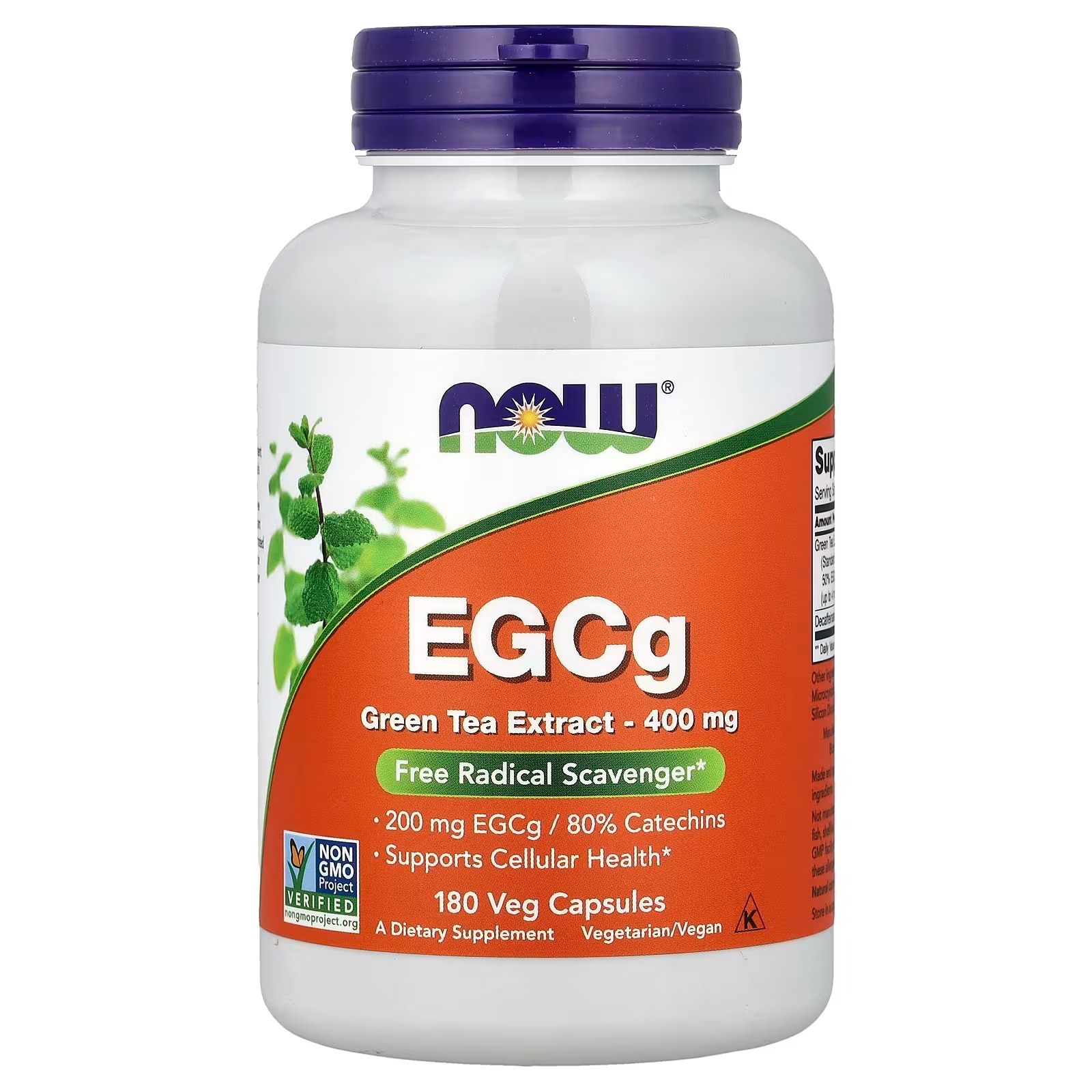 NOW Foods EGCg Green Tea Extract 400 mg 180  Capsules