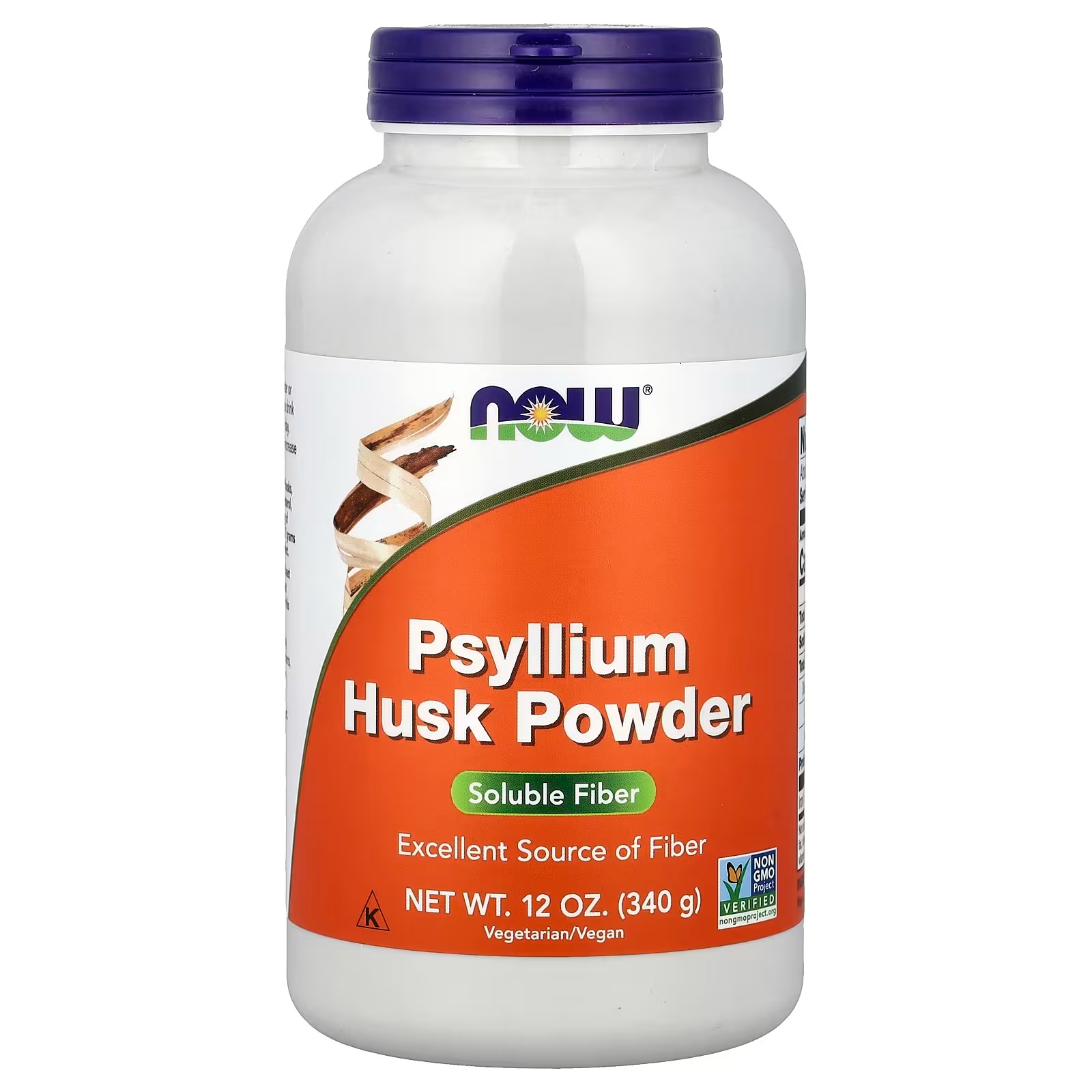 NOW Foods Psyllium Husk Powder Soluble Fiber 340 g