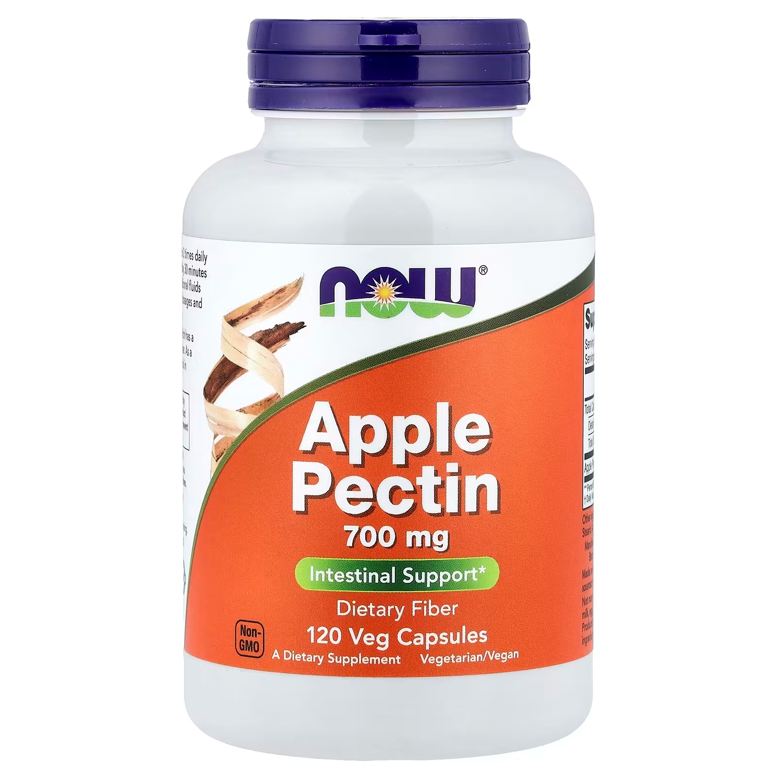 NOW Foods Apple Pectin Intestinal Support 120  Capsules