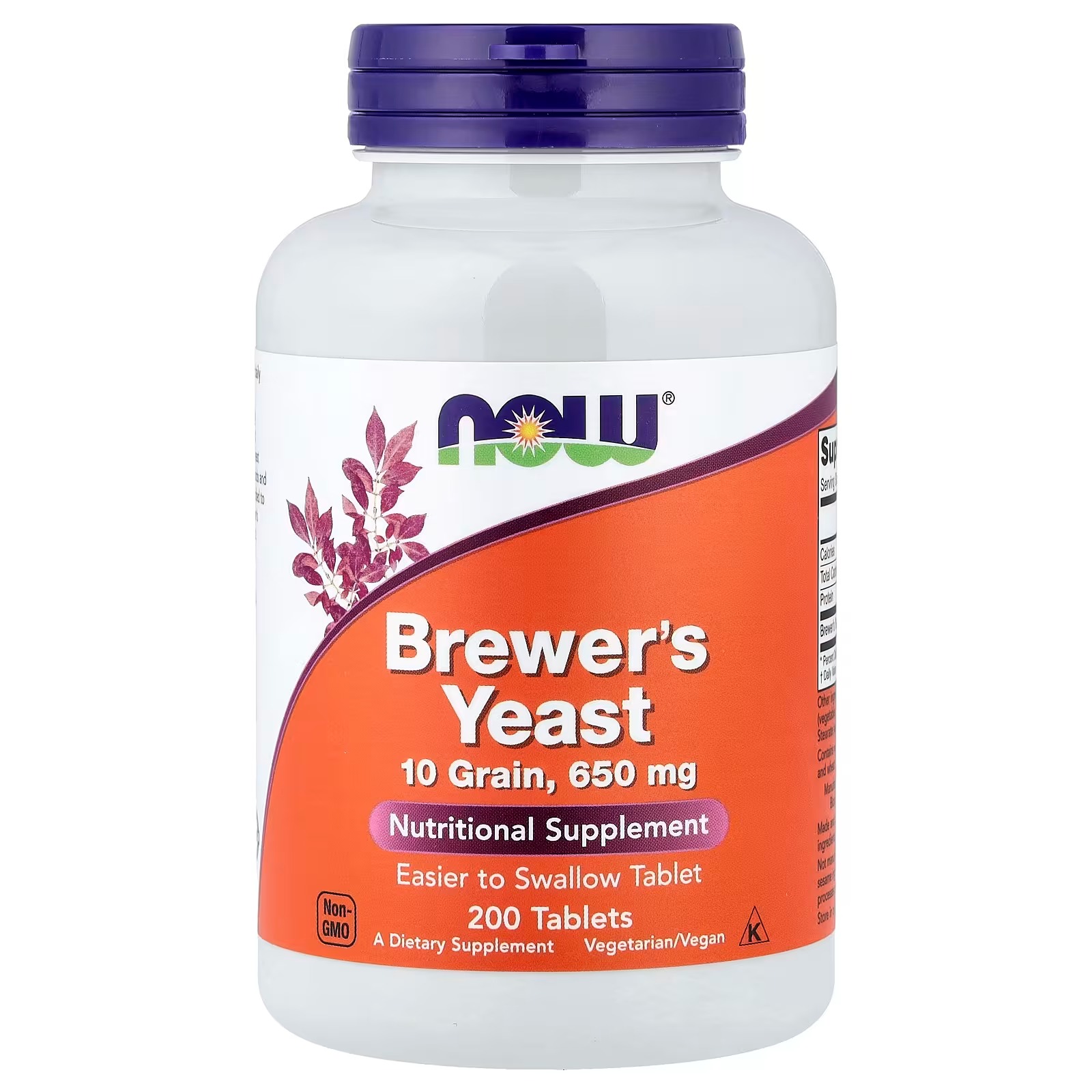 NOW Foods Brewer's Yeast 650 mgNutritional Supplement 200 Tablets