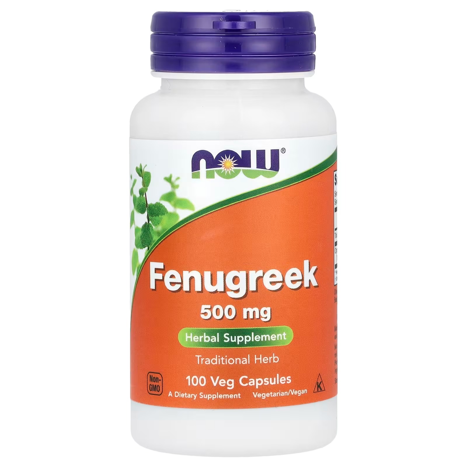 NOW Foods Fenugreek  500 mg Traditional Herb 100 Capsules