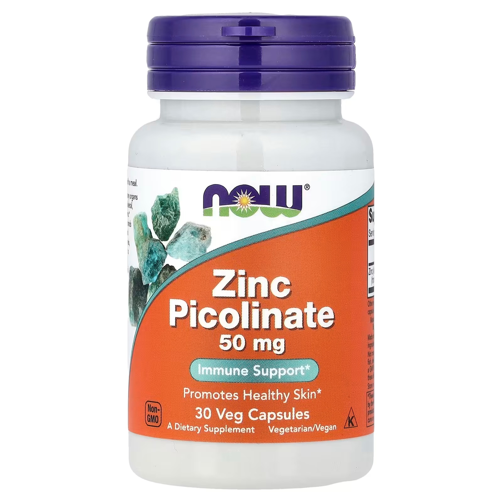 NOW Foods Zinc Picolinate 50 mg Immune Support 30  Capsules