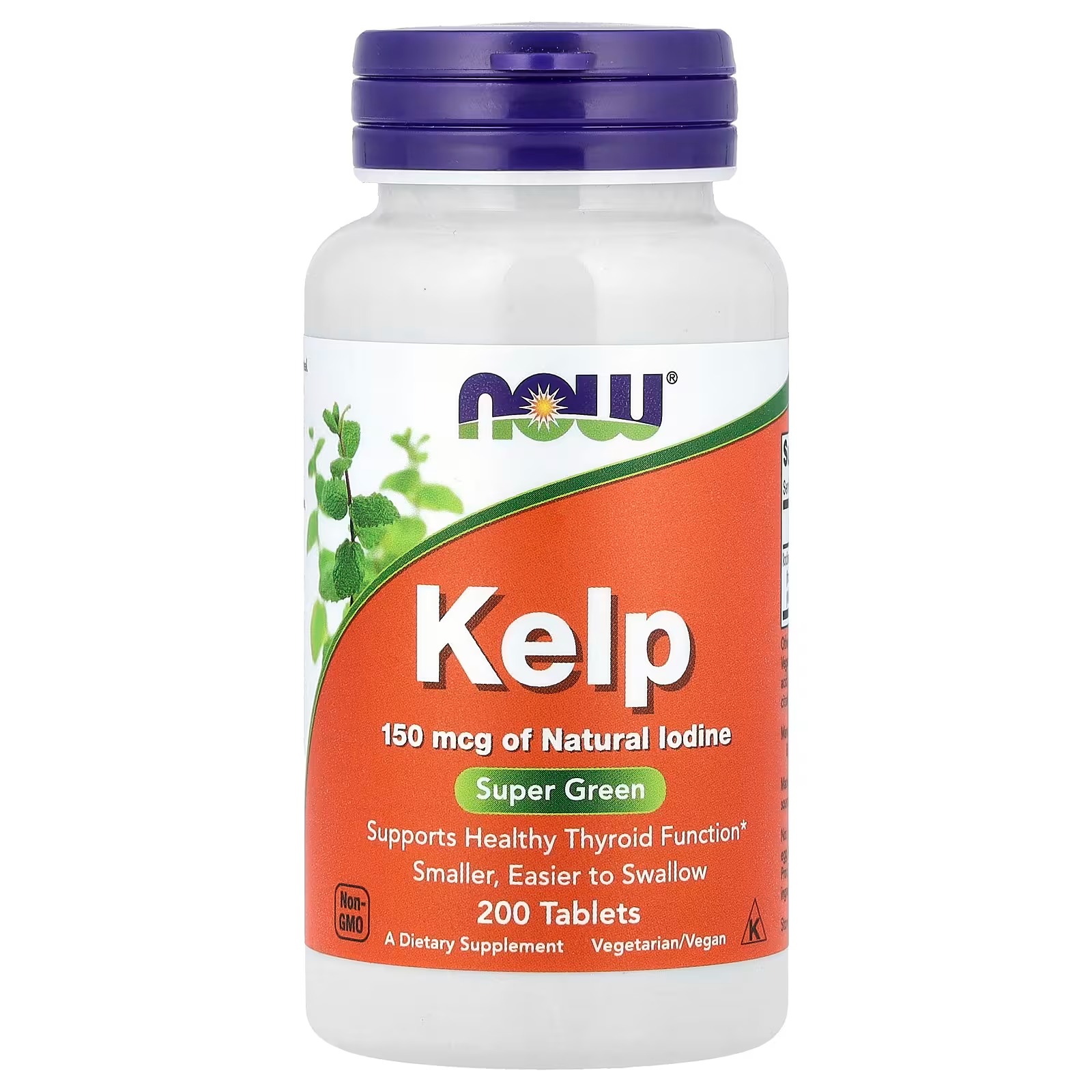 NOW Foods Kelp 150 mcg  Natural Iodine 200 Tablets
