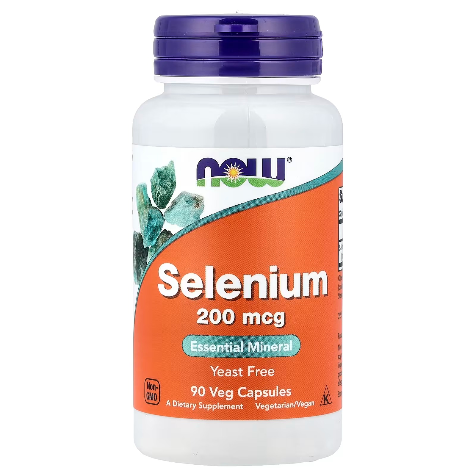 NOW Foods Selenium 200 mcg Essential Mineral 90  Capsules