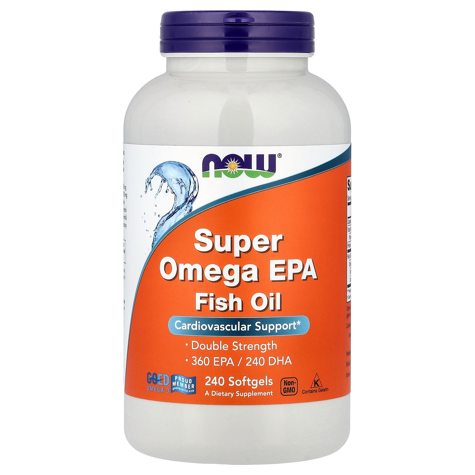 NOW Foods Super Omega EPA Fish Oil Cardiovascular Support 240 Softgels