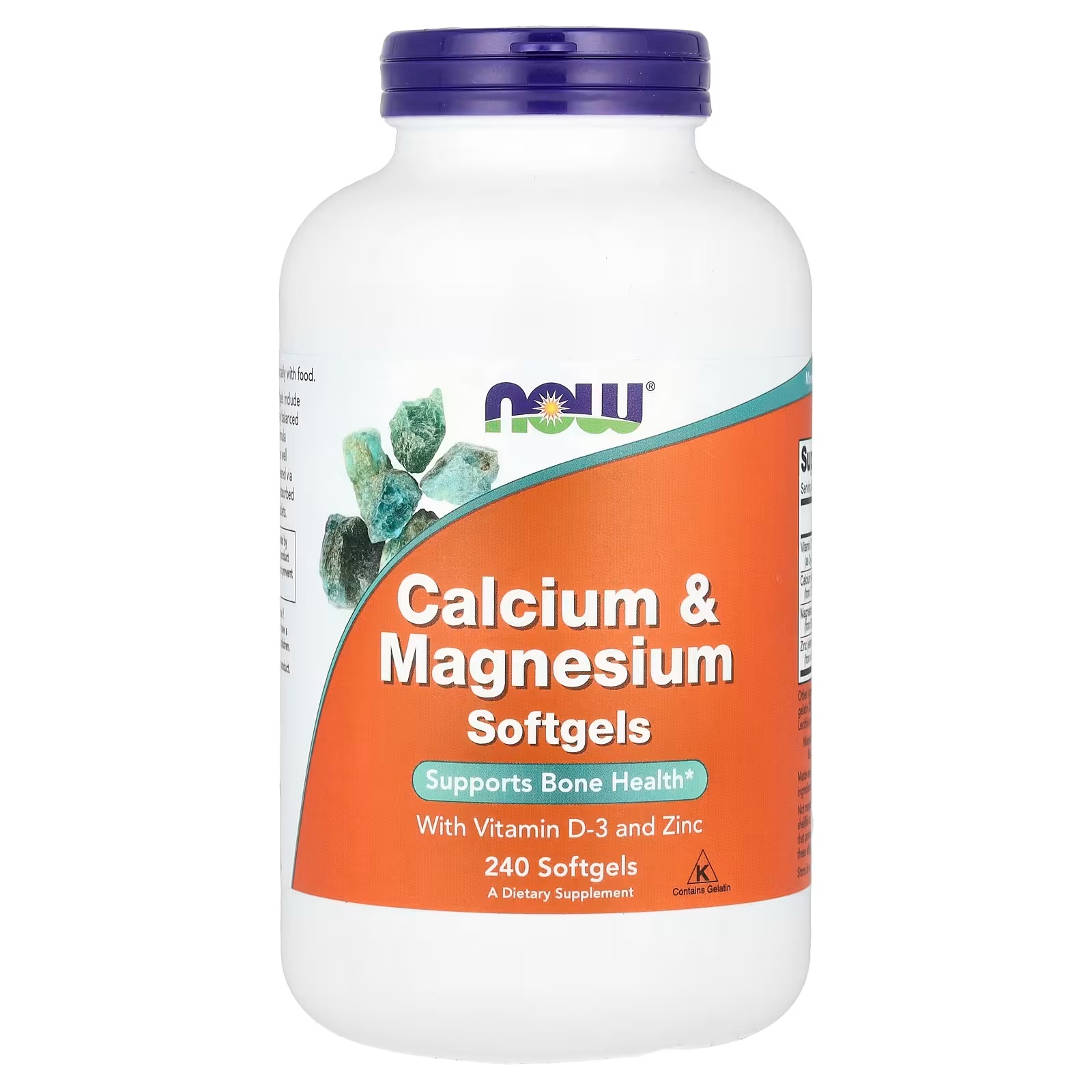 NOW Foods Calcium & Magnesium Supports Bone Health 240 Softgels