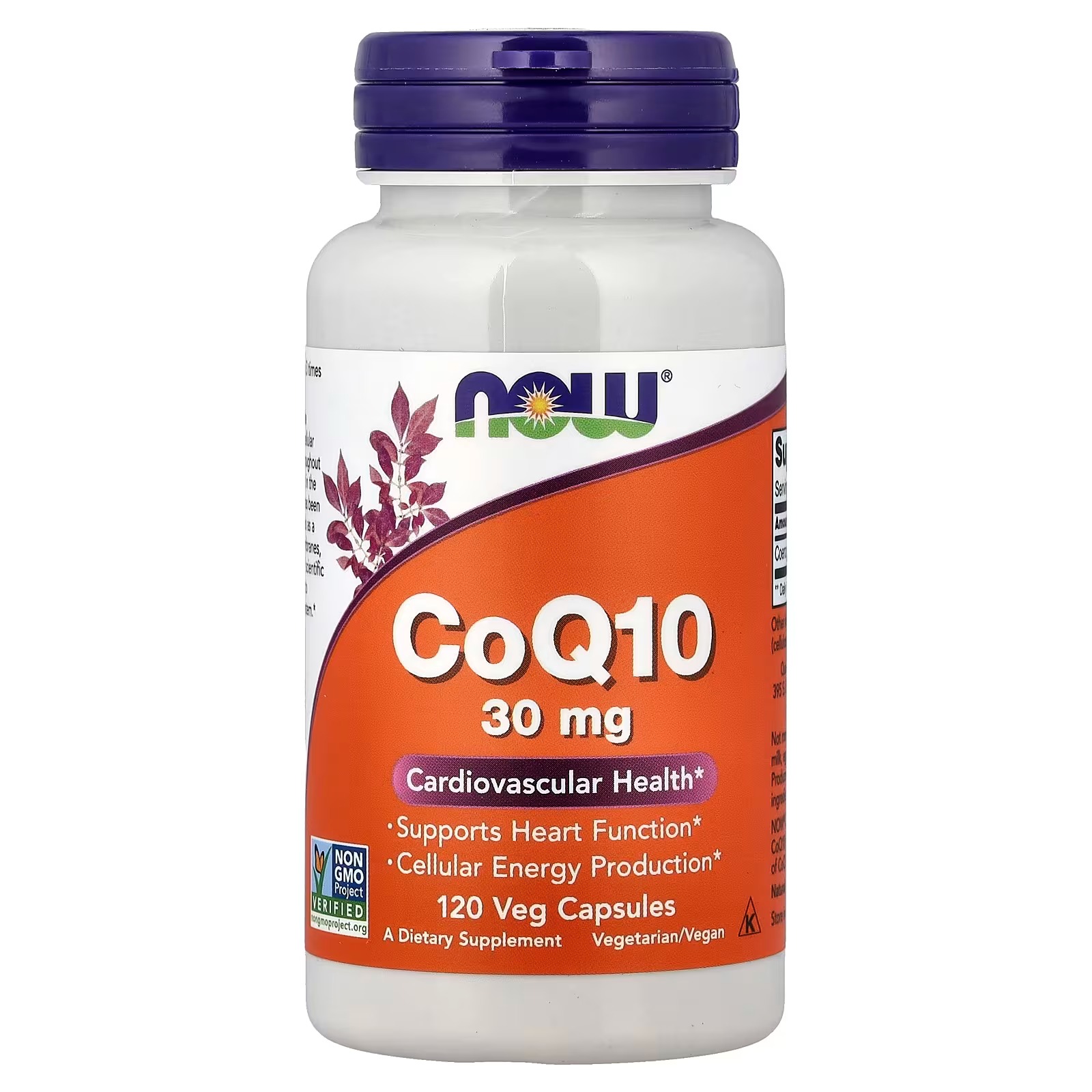NOW Foods CoQ10 30 mg Cardiovascular Health 120 Capsules