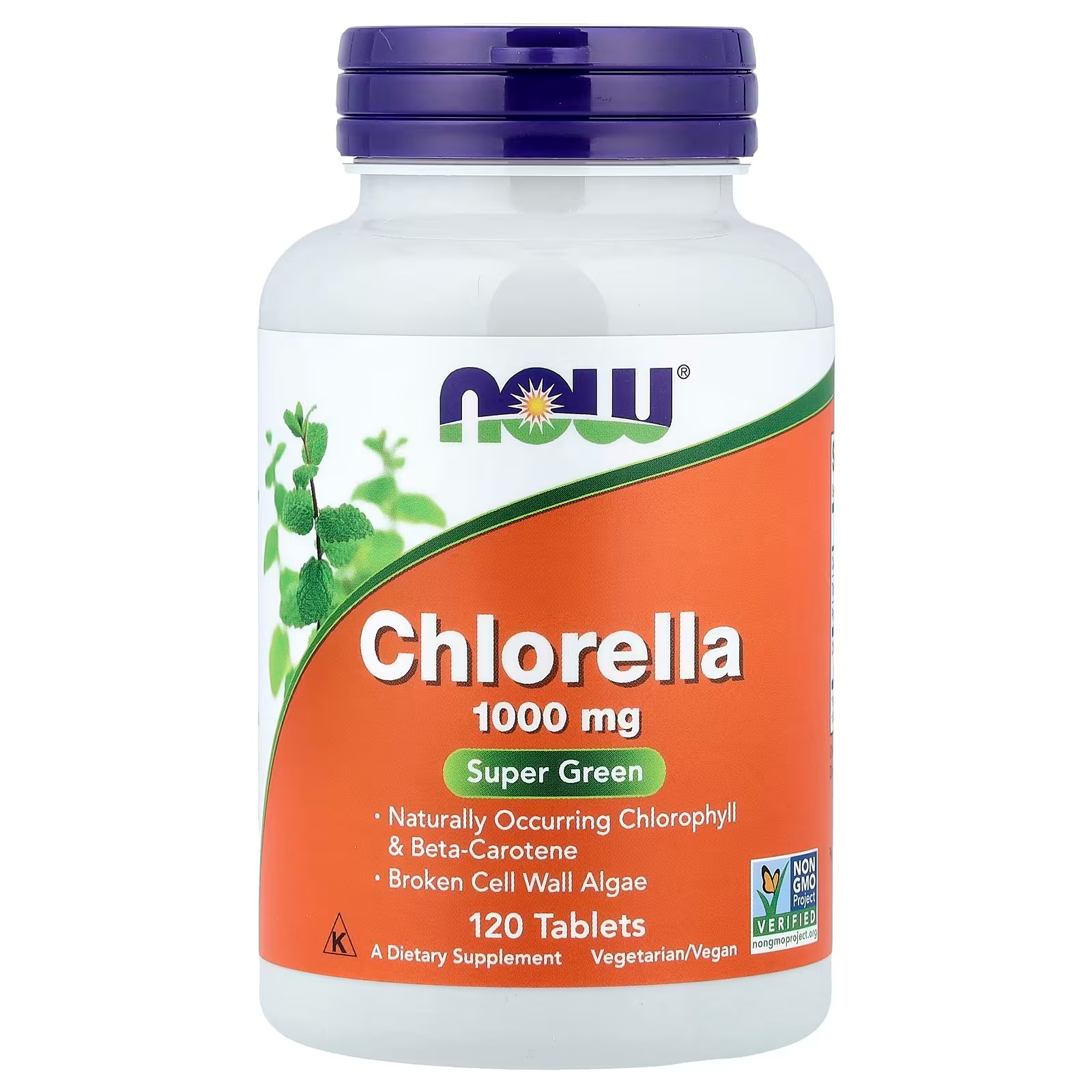 NOW Foods Chlorella Broken Cell Wall Algae 120 Tablets