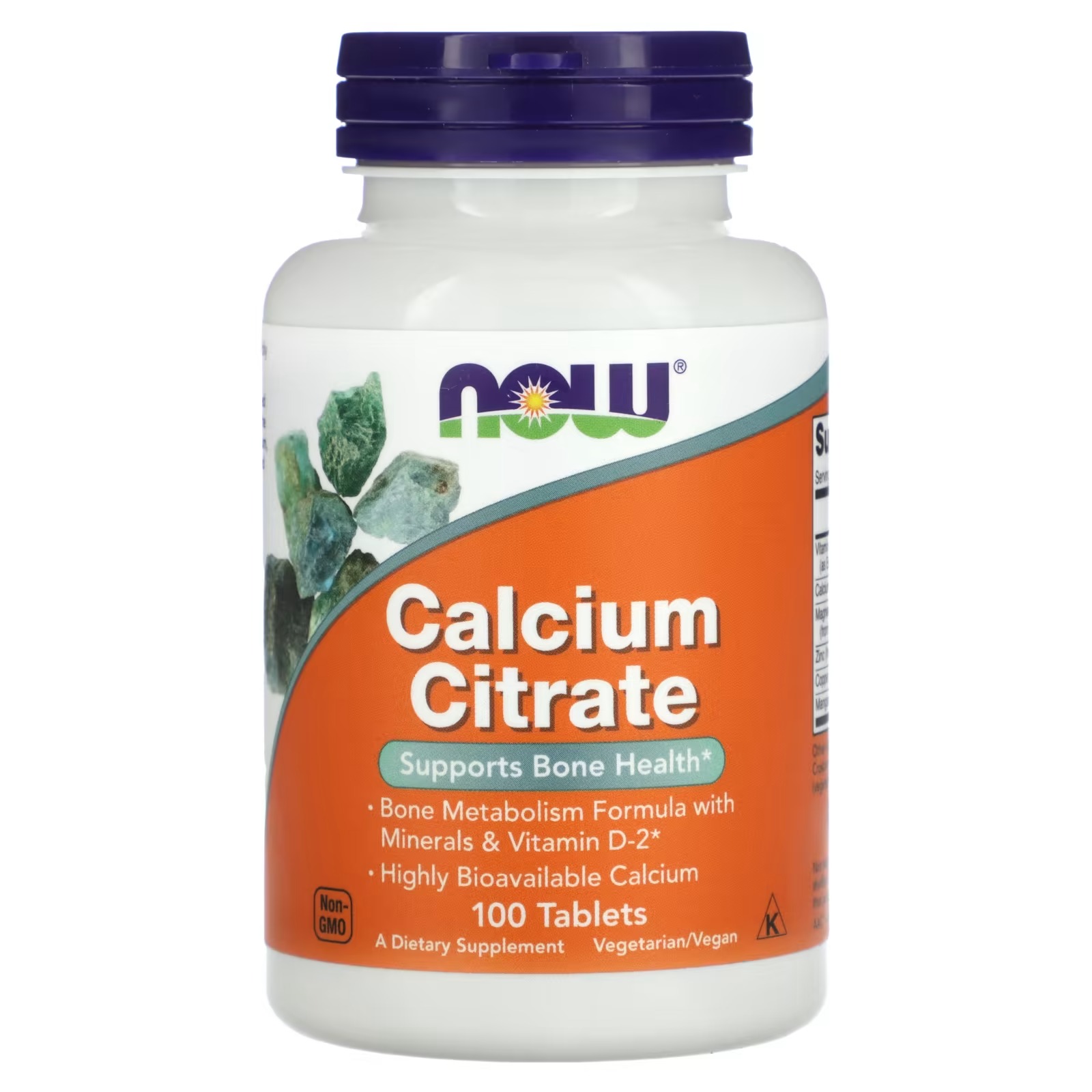 NOW Foods Calcium Citrate Supports Bone Health100 Tablets