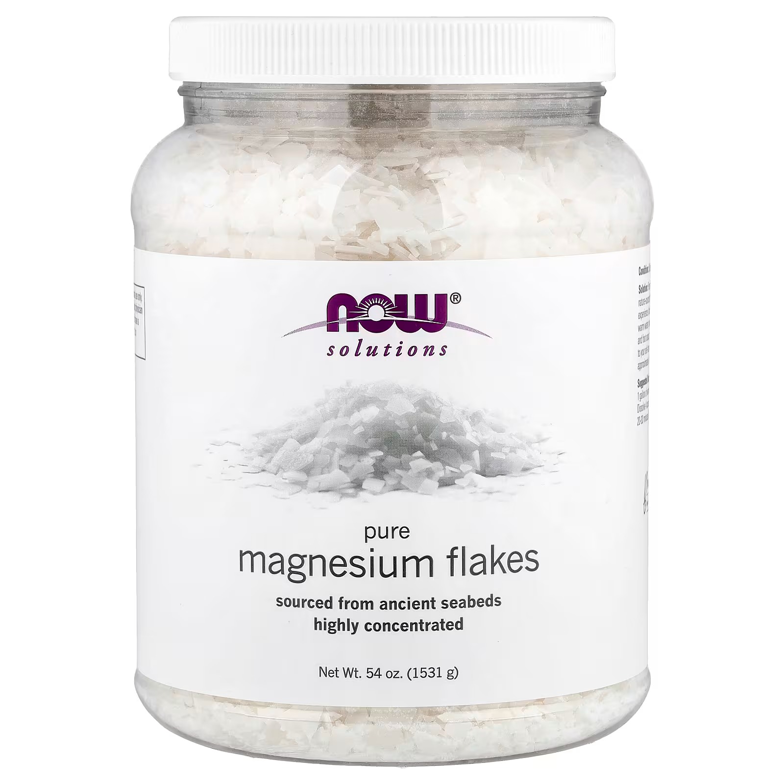 NOW Foods Solutions Pure Magnesium Flakes 1531 g