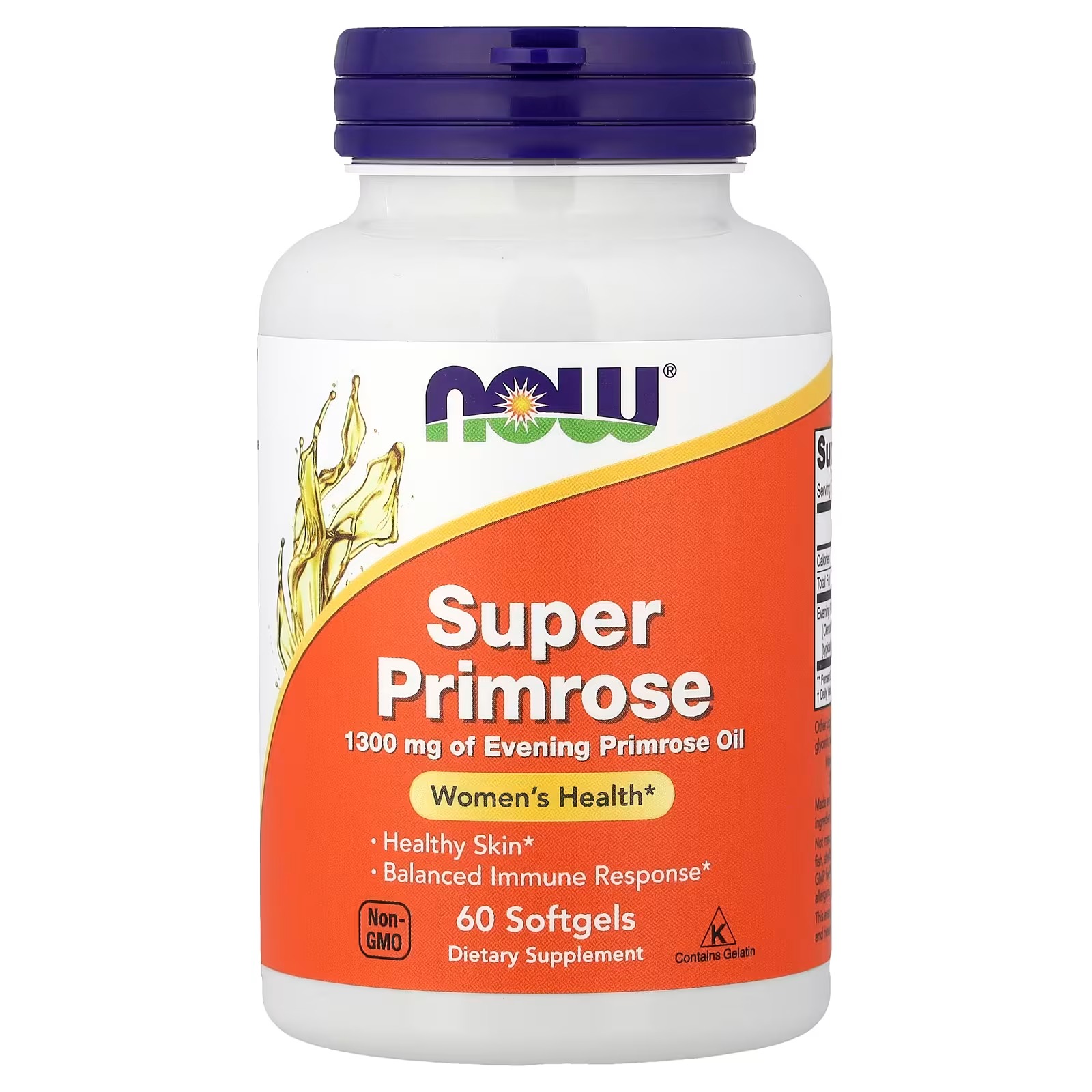 NOW Foods Super Primrose 1300 mg of Evening Primrose Oil 60 Softgels