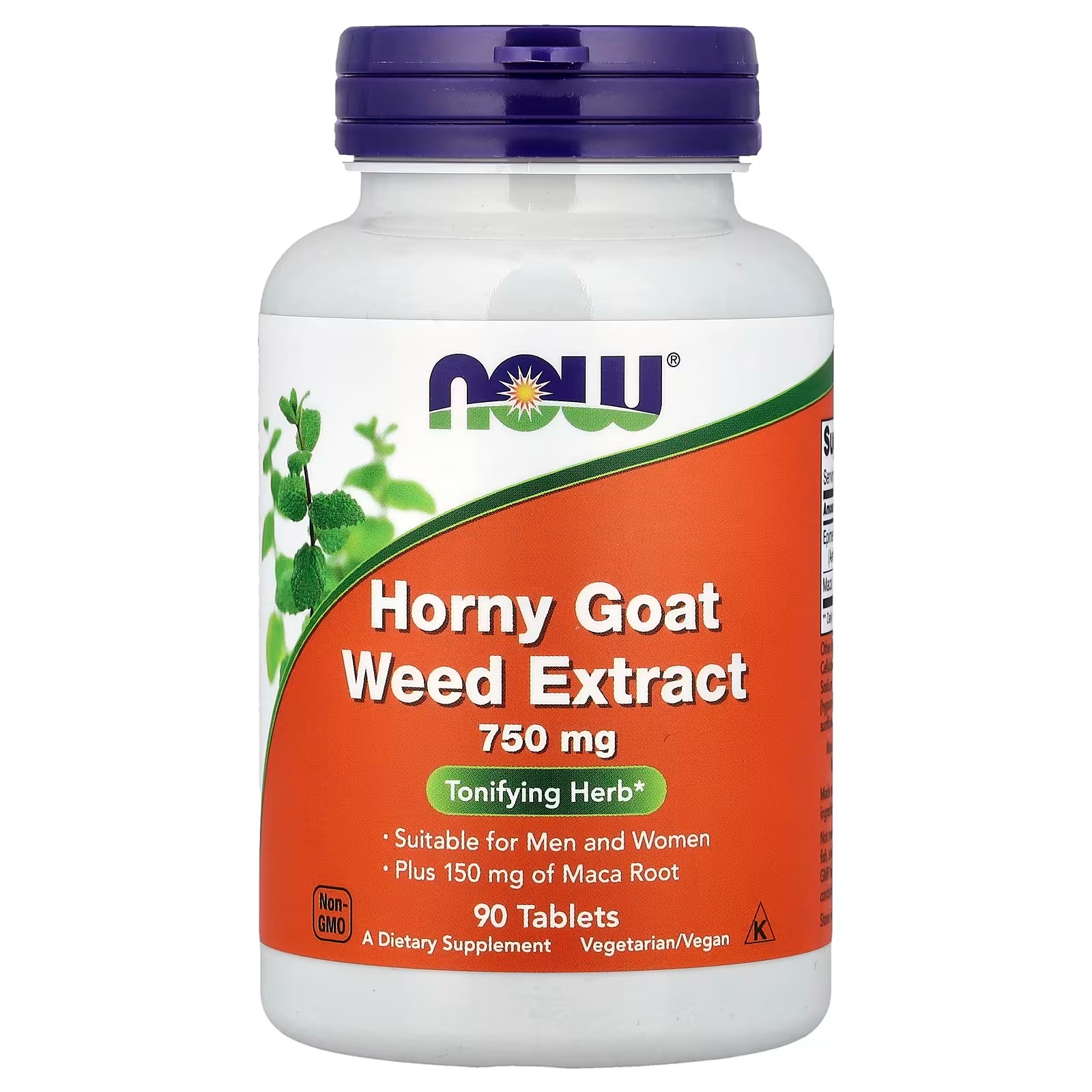 NOW Foods Horny Goat Weed Extract Suitable For Men and Women 90 Tablets