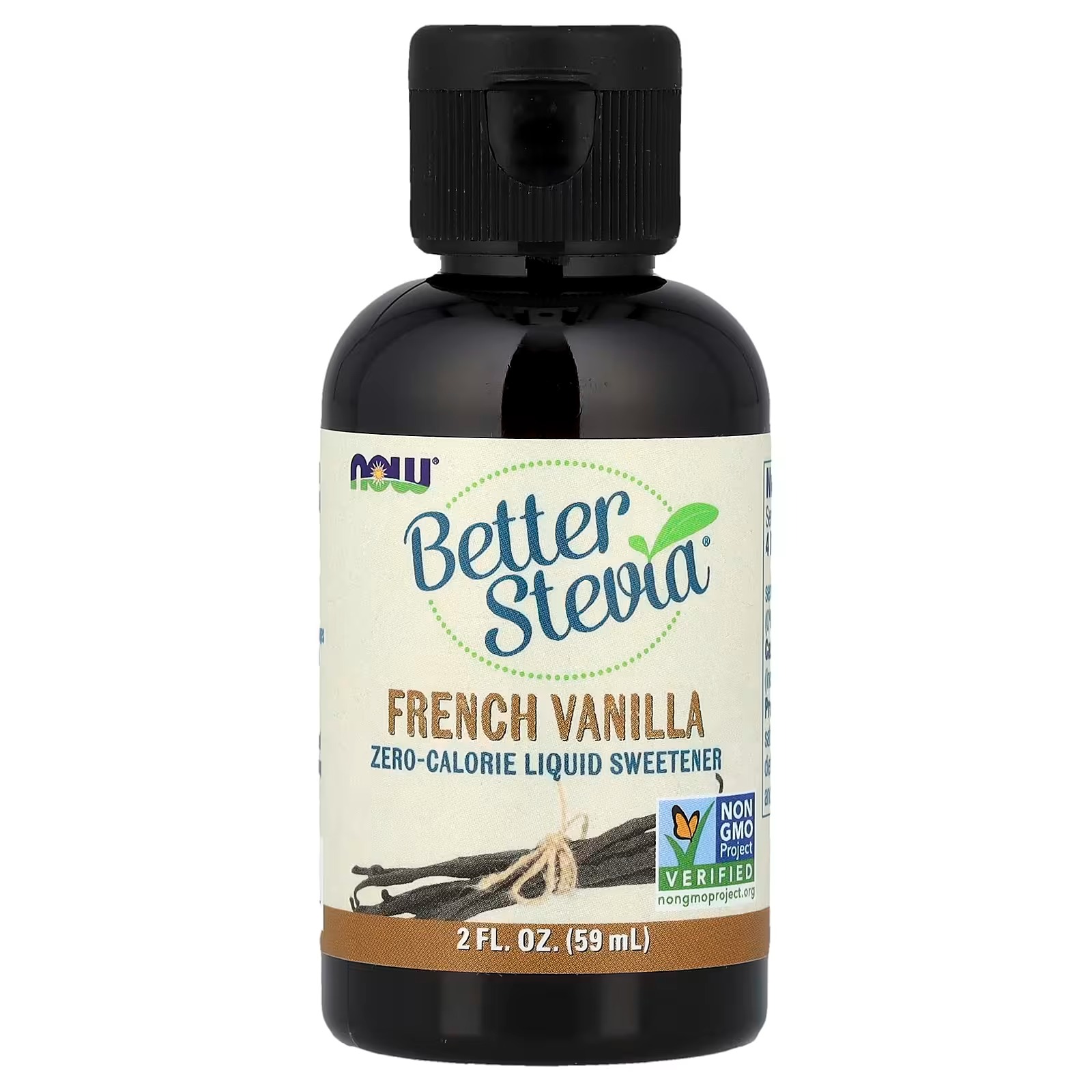 NOW Foods Better Stevia®Zero-Calorie Liquid Sweetener French Vanilla (59 ml)