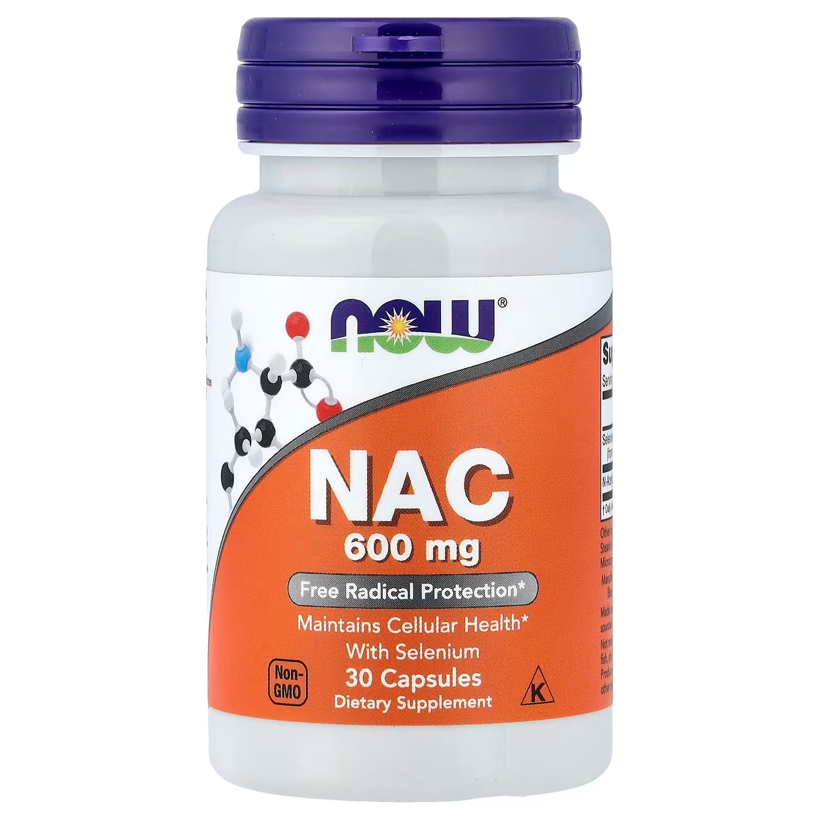 NOW Foods NAC With Selenium Maintains Cellular Health 30 Capsules