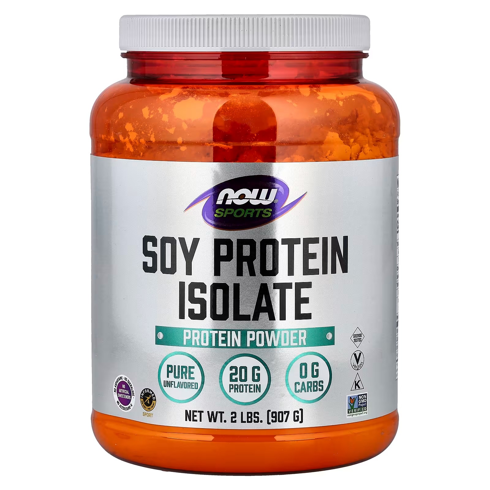 NOW Foods Sports Soy Protein Isolate Pure Unflavored (907 g)
