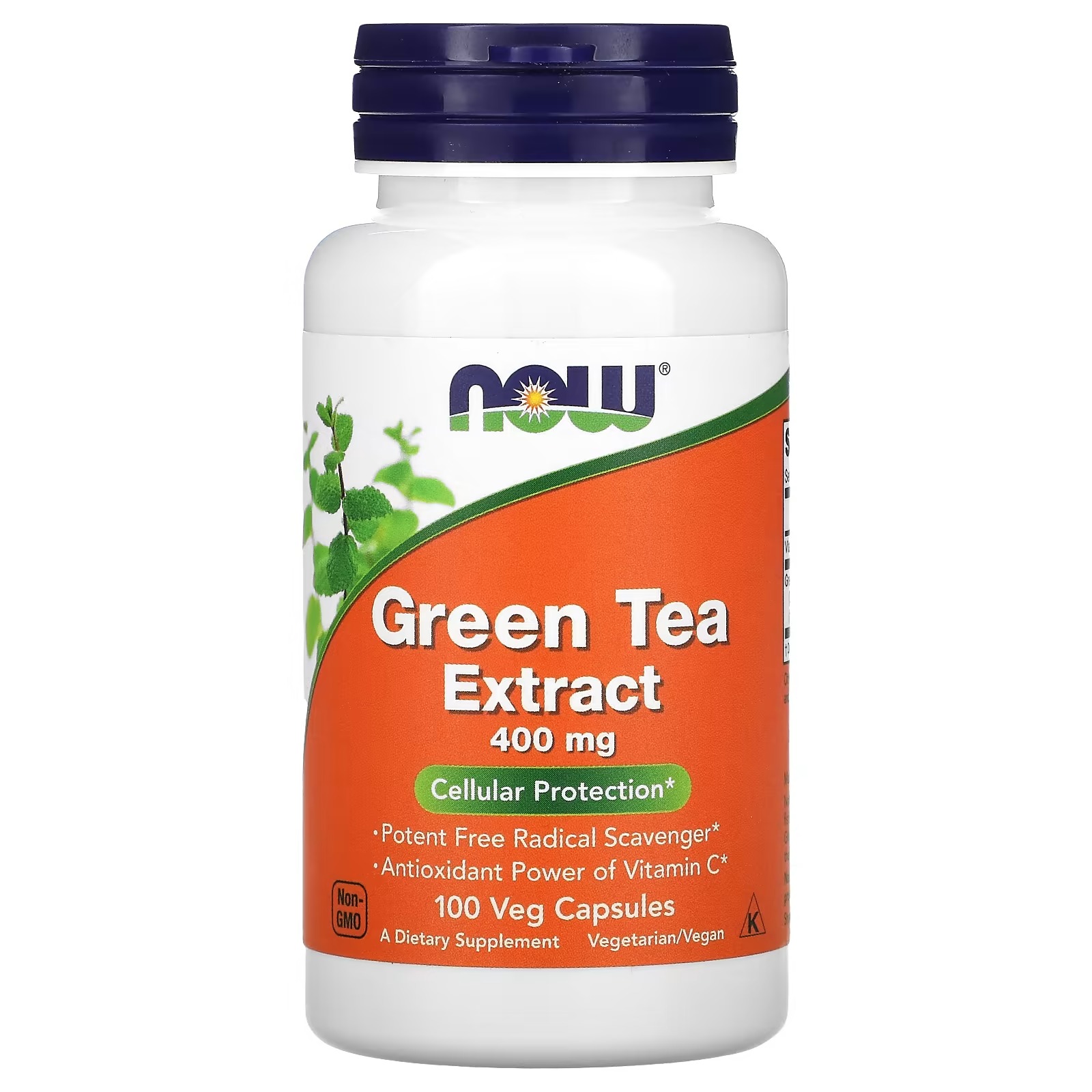 NOW Foods Green Tea Extract 400 mg Cellular Protection 100 Capsules