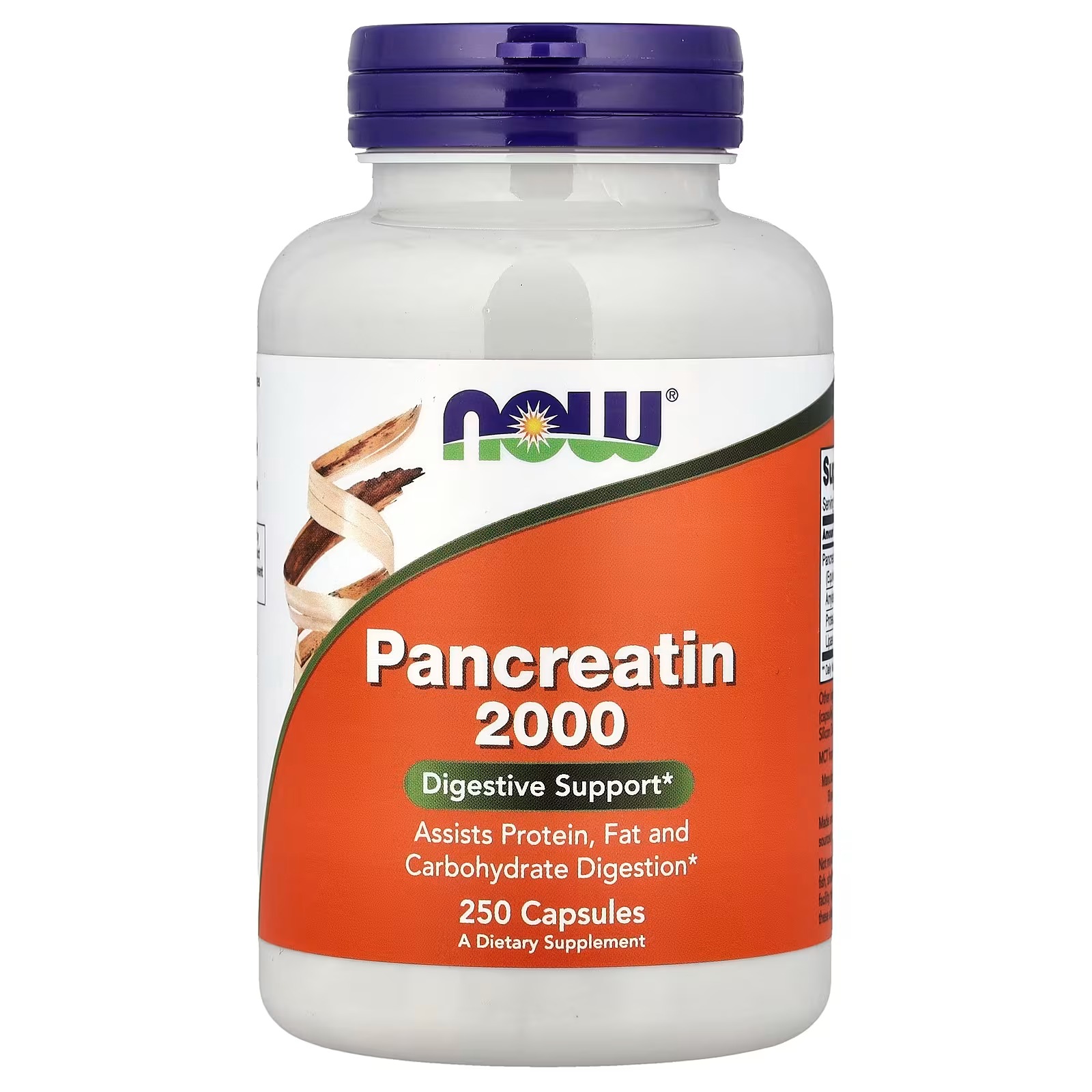 NOW Foods Pancreatin 2000 Digestive Support 250 Capsules