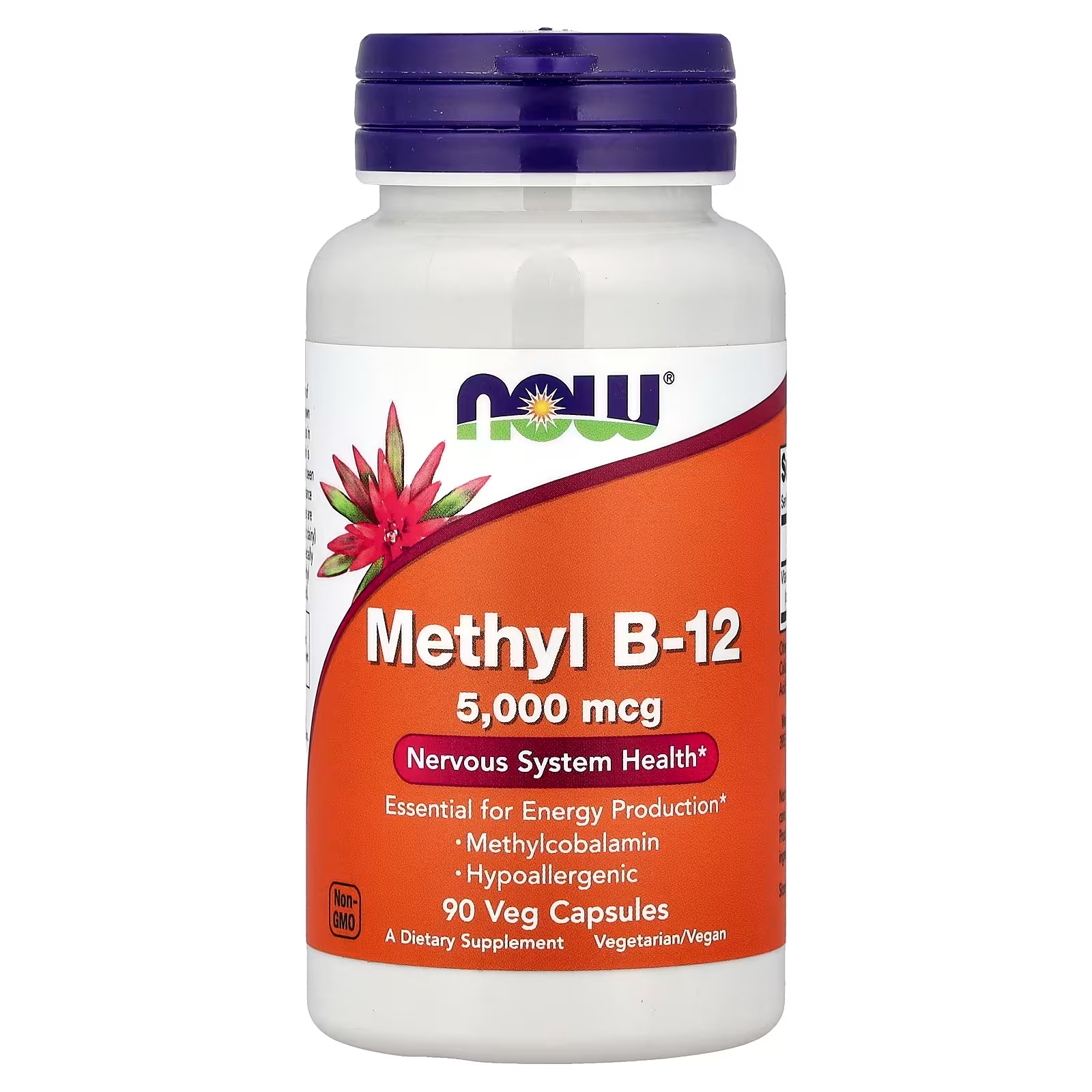 NOW Foods Methyl B-12, 5,000 mcg 90 Capsules