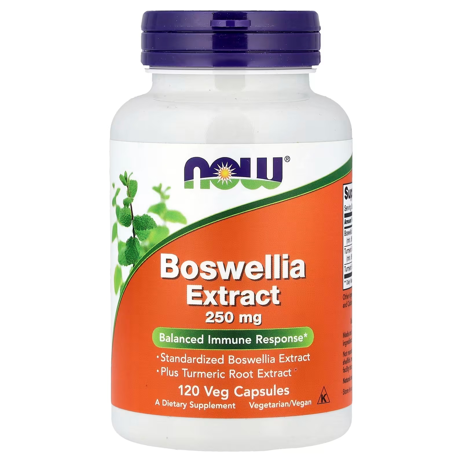 NOW Foods Boswellia Extract Balanced Immune Response 120  Capsules