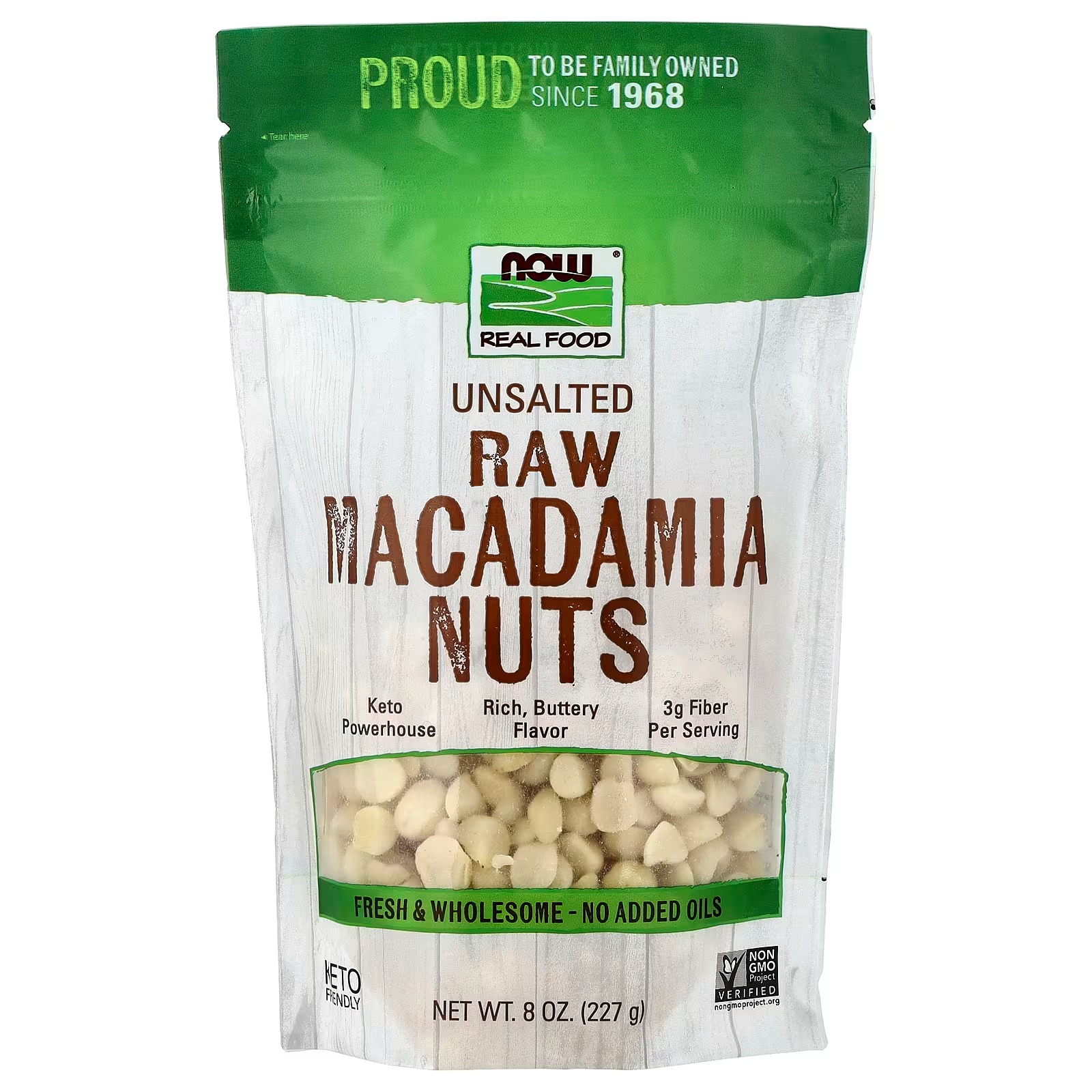 NOW Foods Raw Macadamia Nuts Unsalted (227 g)