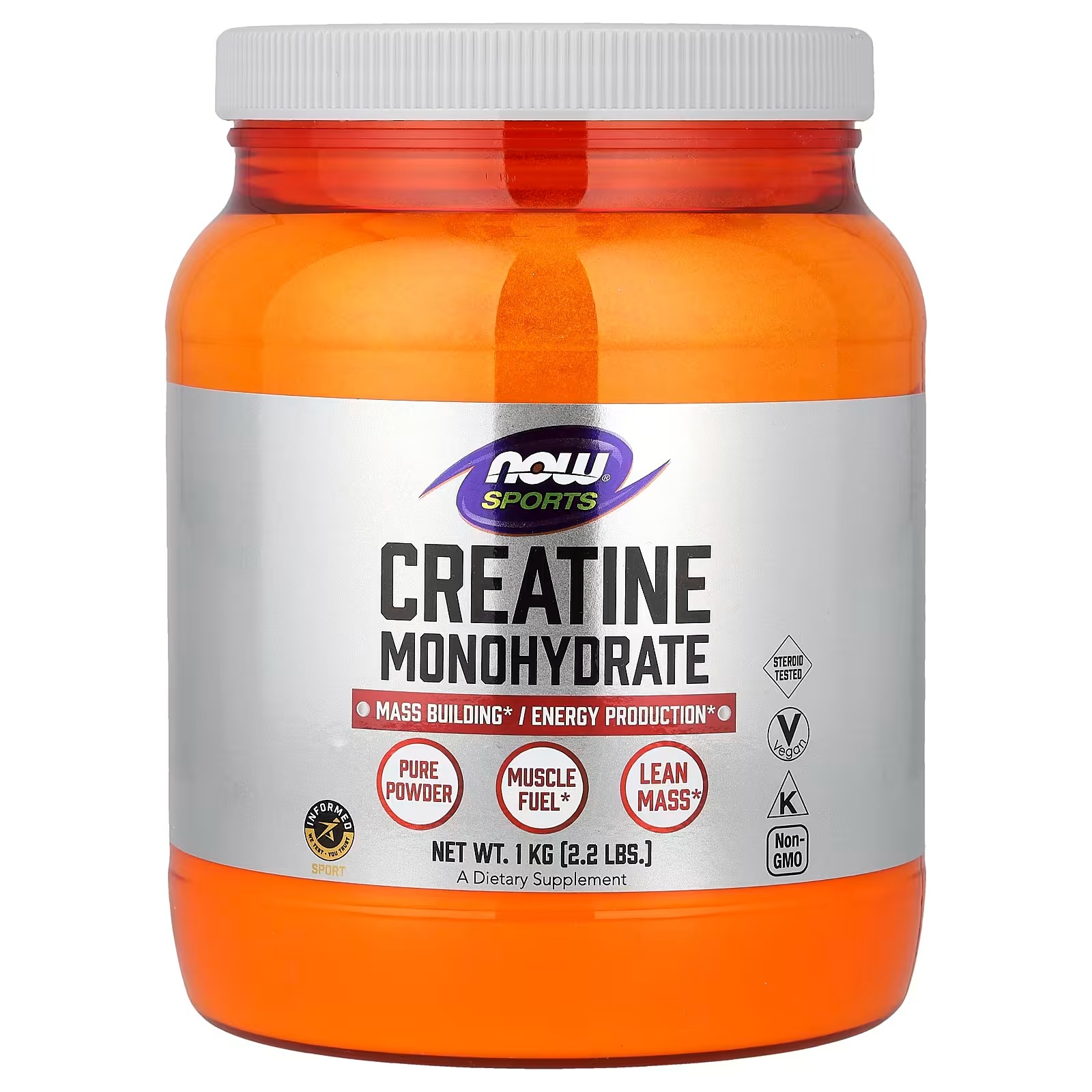 NOW Foods Sports Creatine Monohydrate Mass Building/Energy Production (1 kg)