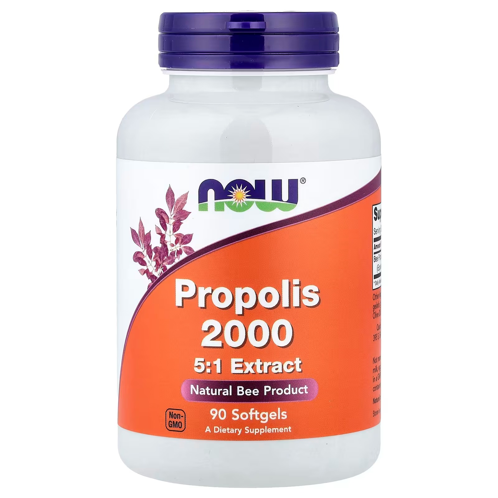 NOW Foods Propolis 2000 5:1 Extract 90 Softgels