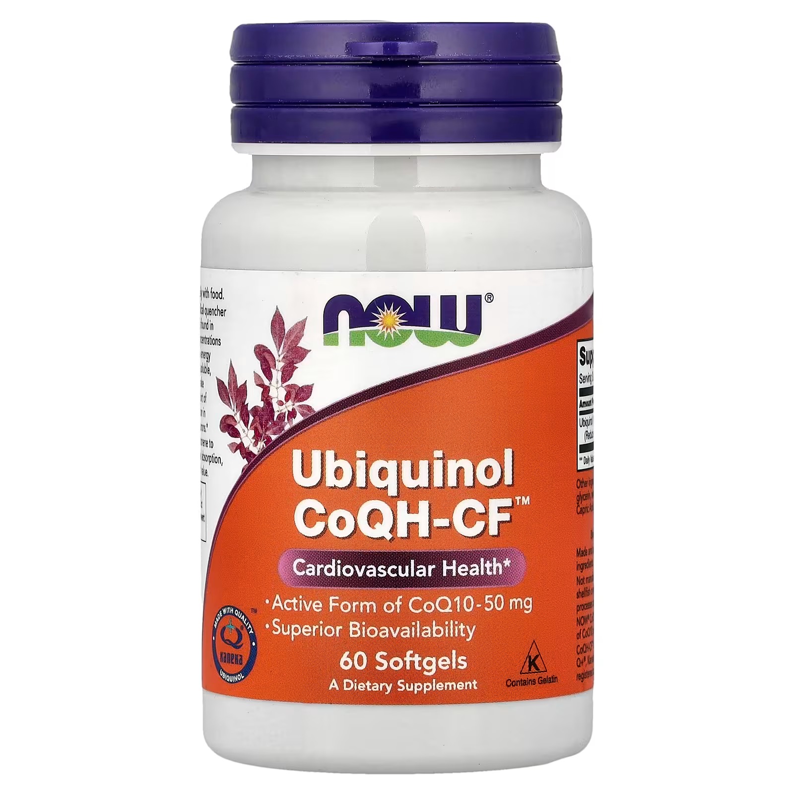 NOW Foods Ubiquinol CoQH-CF™ 50 mg 60 Softgels