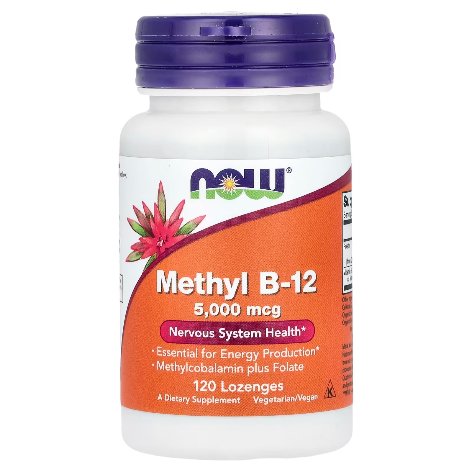 NOW Foods Methyl B-12 _10,000 mcg Nervous System Health 60 Lozenges