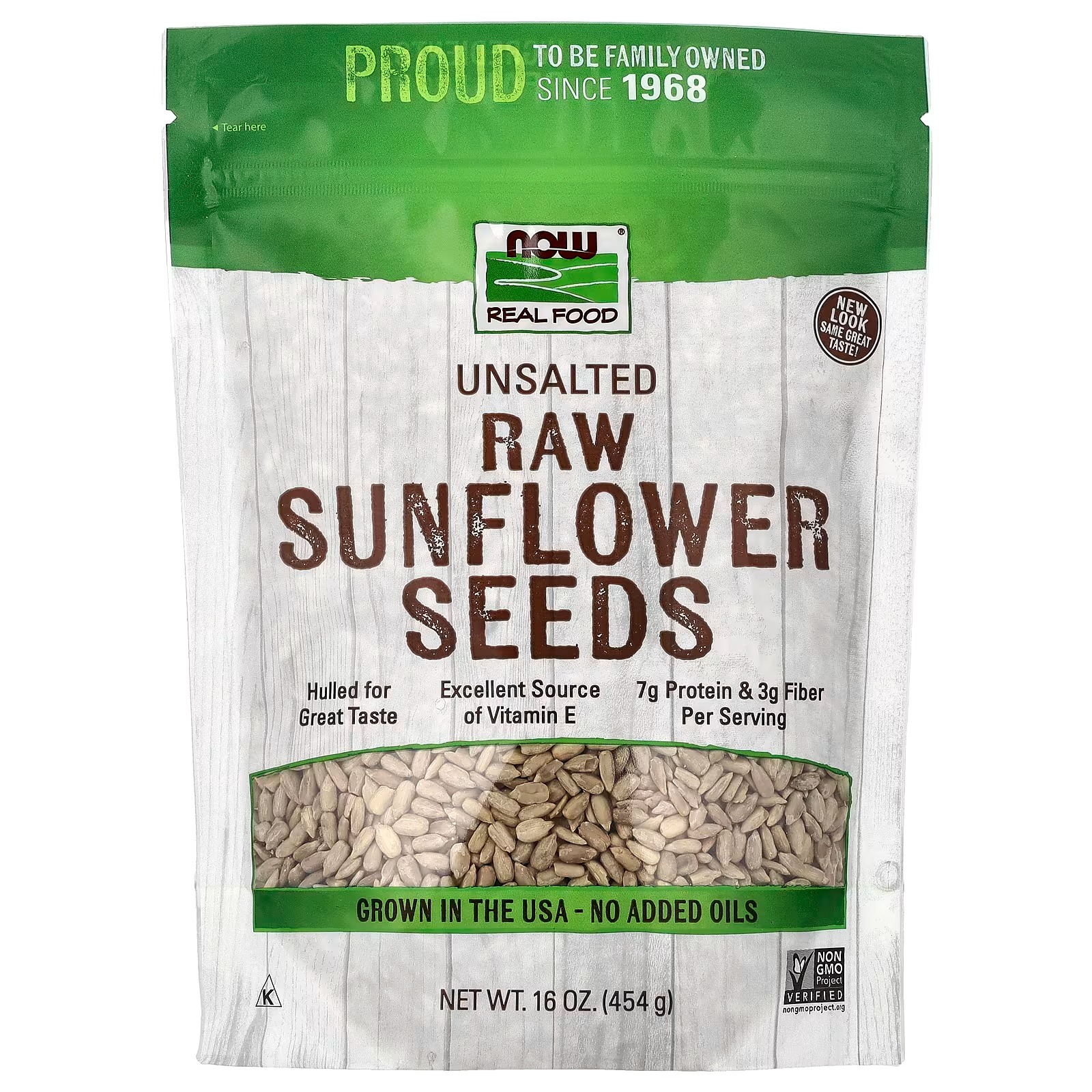 NOW Foods Real Food Raw Sunflower Seeds Unsalted (454 g)