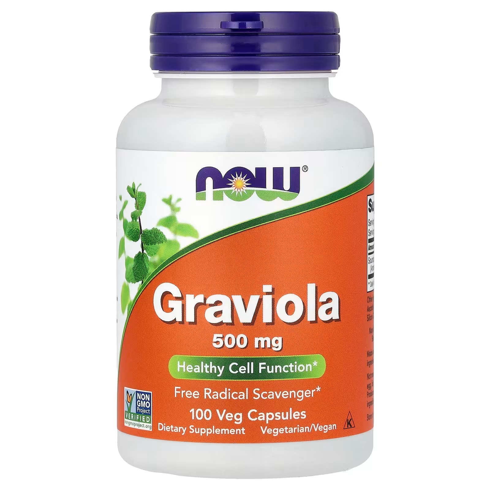 NOW Foods  Graviola (Annona muricata) 500 mg Healthy Cell Function 100 Capsules