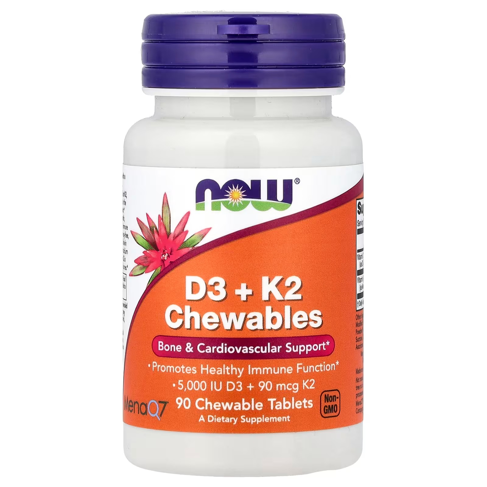 Now Foods D3 K2 Chewables 90 Chewables Tablets