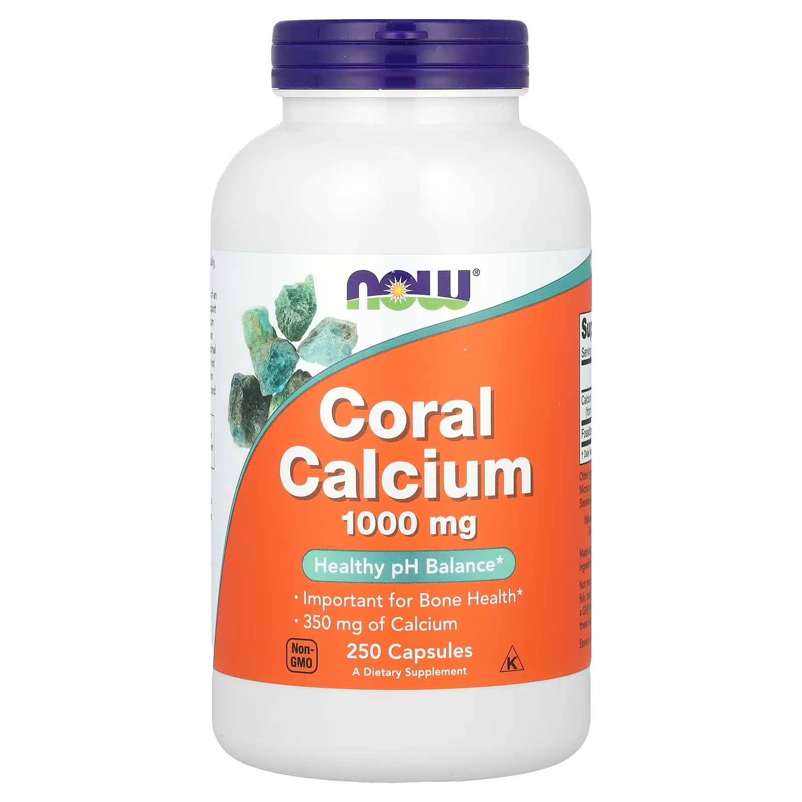 NOW Foods Supplements Coral Calcium 1,000 mg Bone Health Healthy pH Balance 250  Capsules