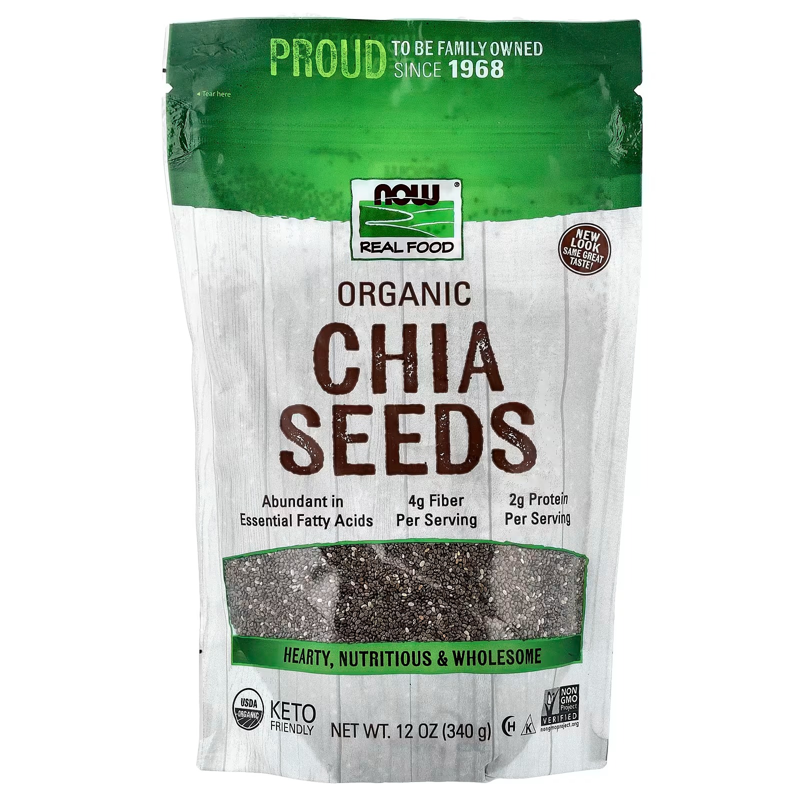NOW Foods Real Food Organic Chia Seeds (340 g)