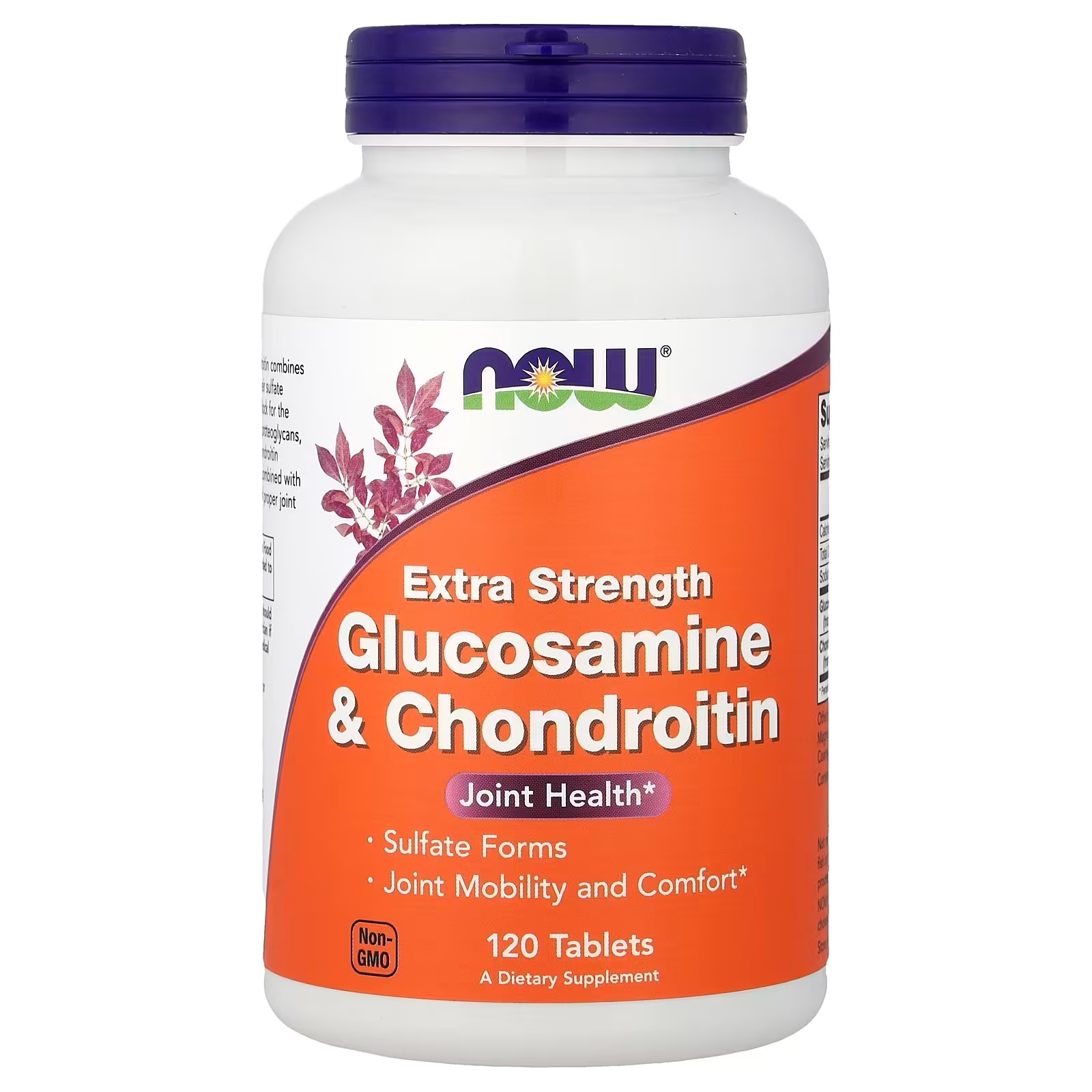 NOW Foods Glucosamine & Chondroitin Extra Strength Sulfate Forms 120 Tablets