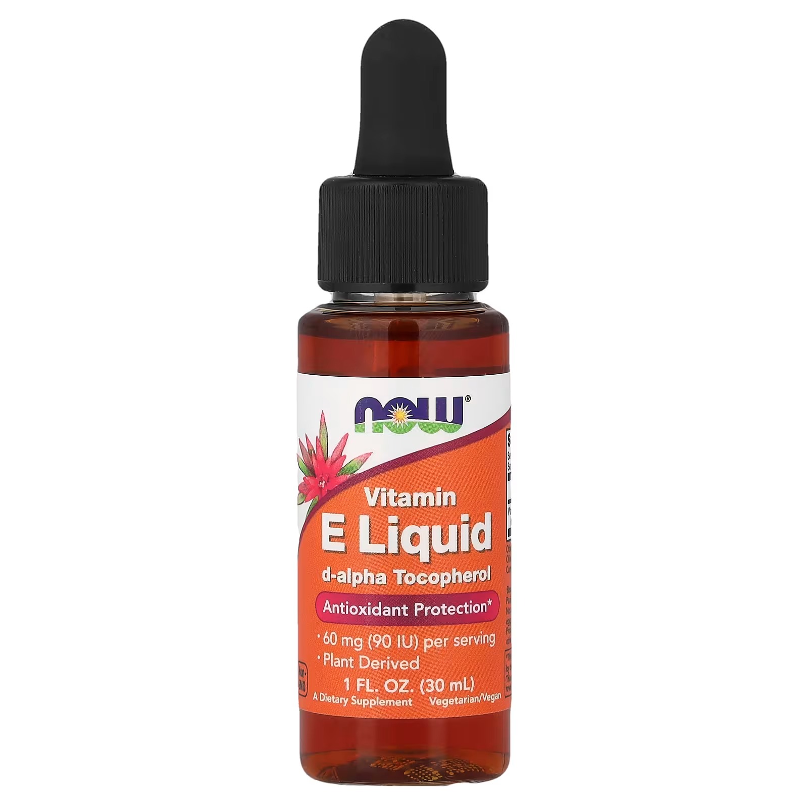 NOW Foods Natural Vitamin E-Oil Liquid (D-Alpha Tocopherol) Antioxidant Protection