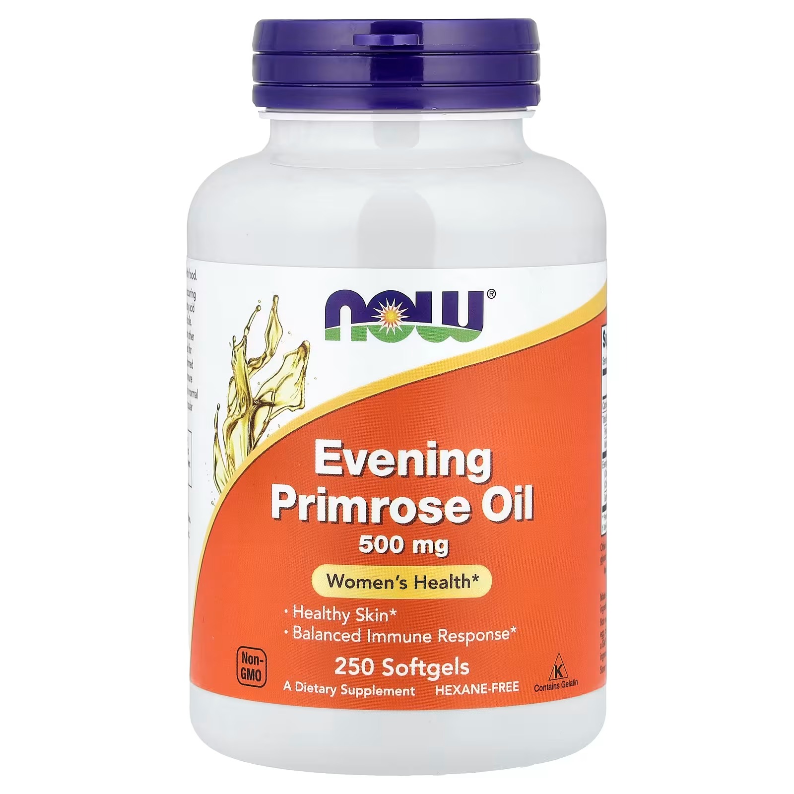 NOW Foods Evening Primrose Oil 500 mg with Naturally Occurring GLA (Gamma-Linolenic Acid) 250 Softgels